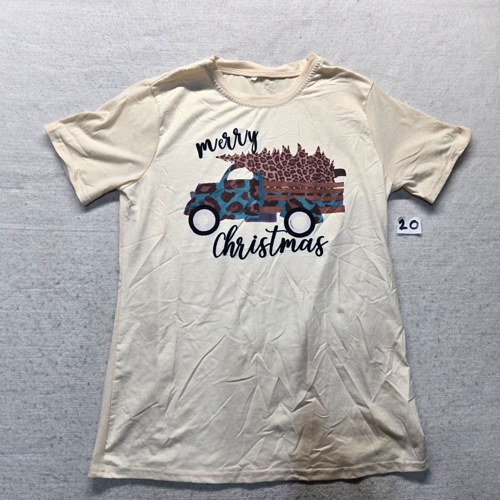 Gildan Gildan Shirt T-Shirt Ivory S Small Christmas Merry Pickup Truck Adult Mens Size S / US 4 / IT 40 - 2 Thumbnail