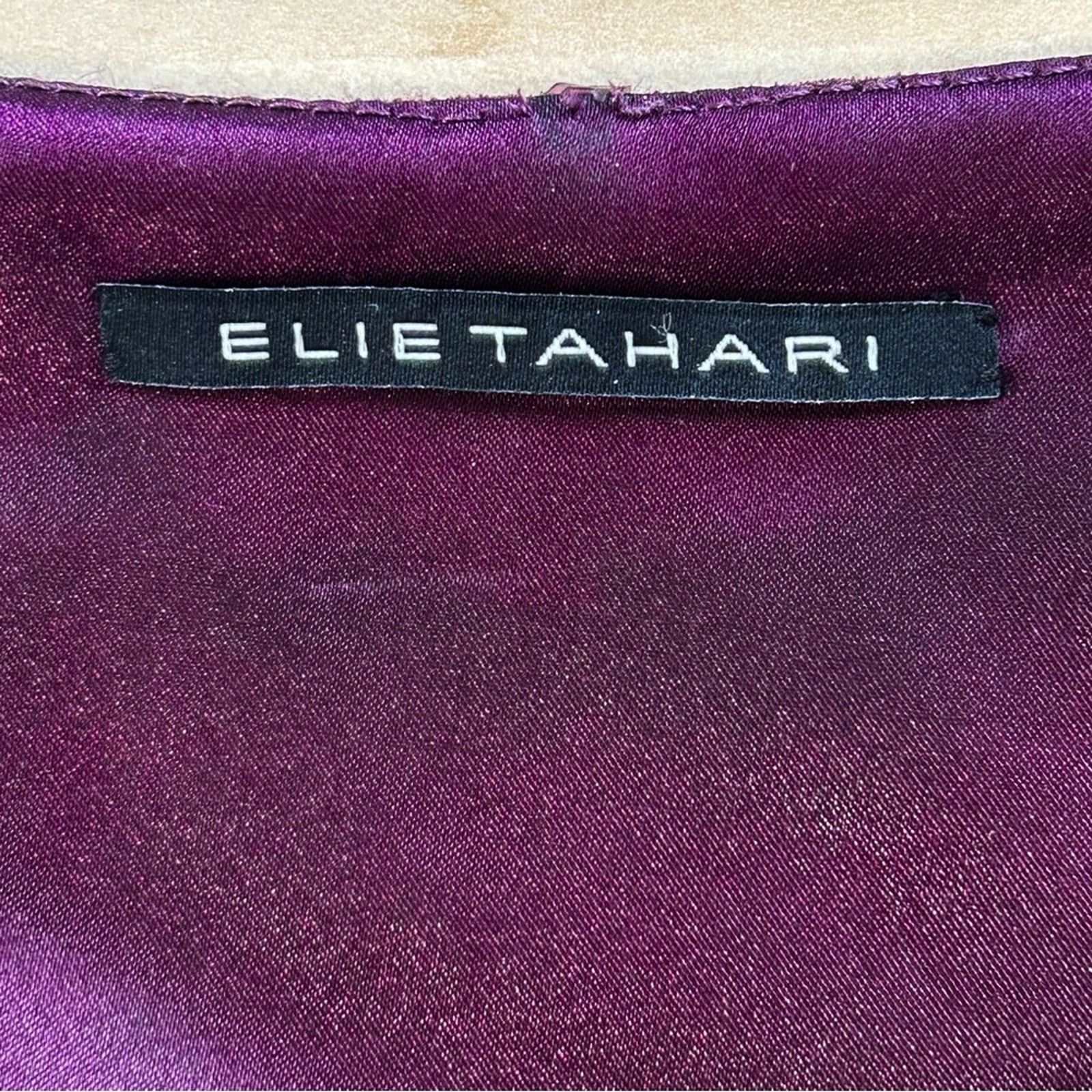 Elie Tahari Elie Tahari Ruffle Wool Blend Sheath Dress Size 8 Purple Size M / US 6-8 / IT 42-44 - 11 Thumbnail