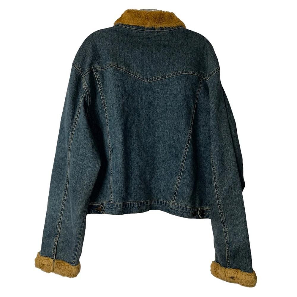 Designer Denim Jacket W Faux Fur Size 3X Size 3XL / US 20-22 - 3 Thumbnail