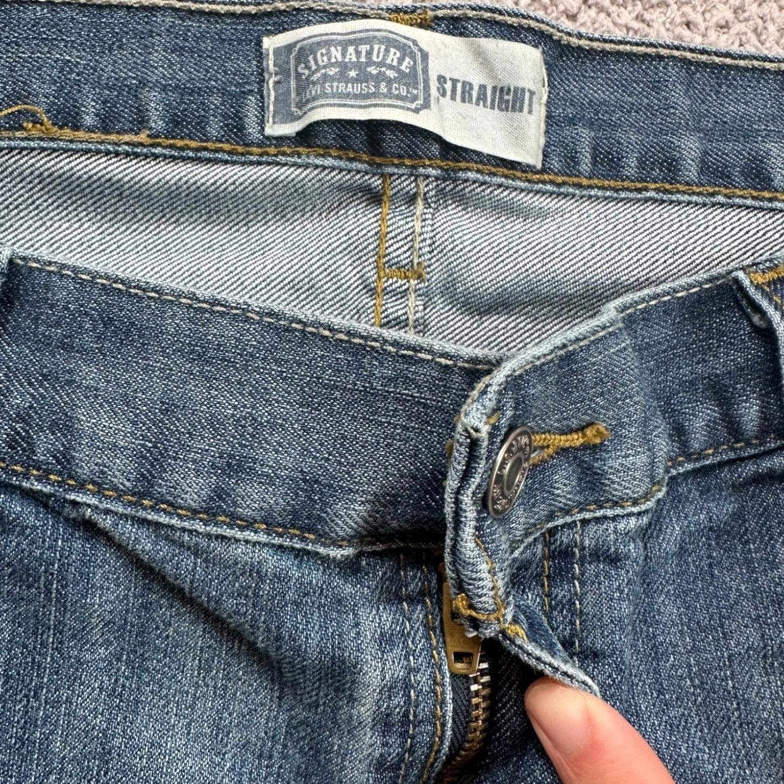 Levi's Levis Signature Straight Leg Jeans Men 40x32 Blue Denim Size US 40 / EU 56 - 6 Thumbnail