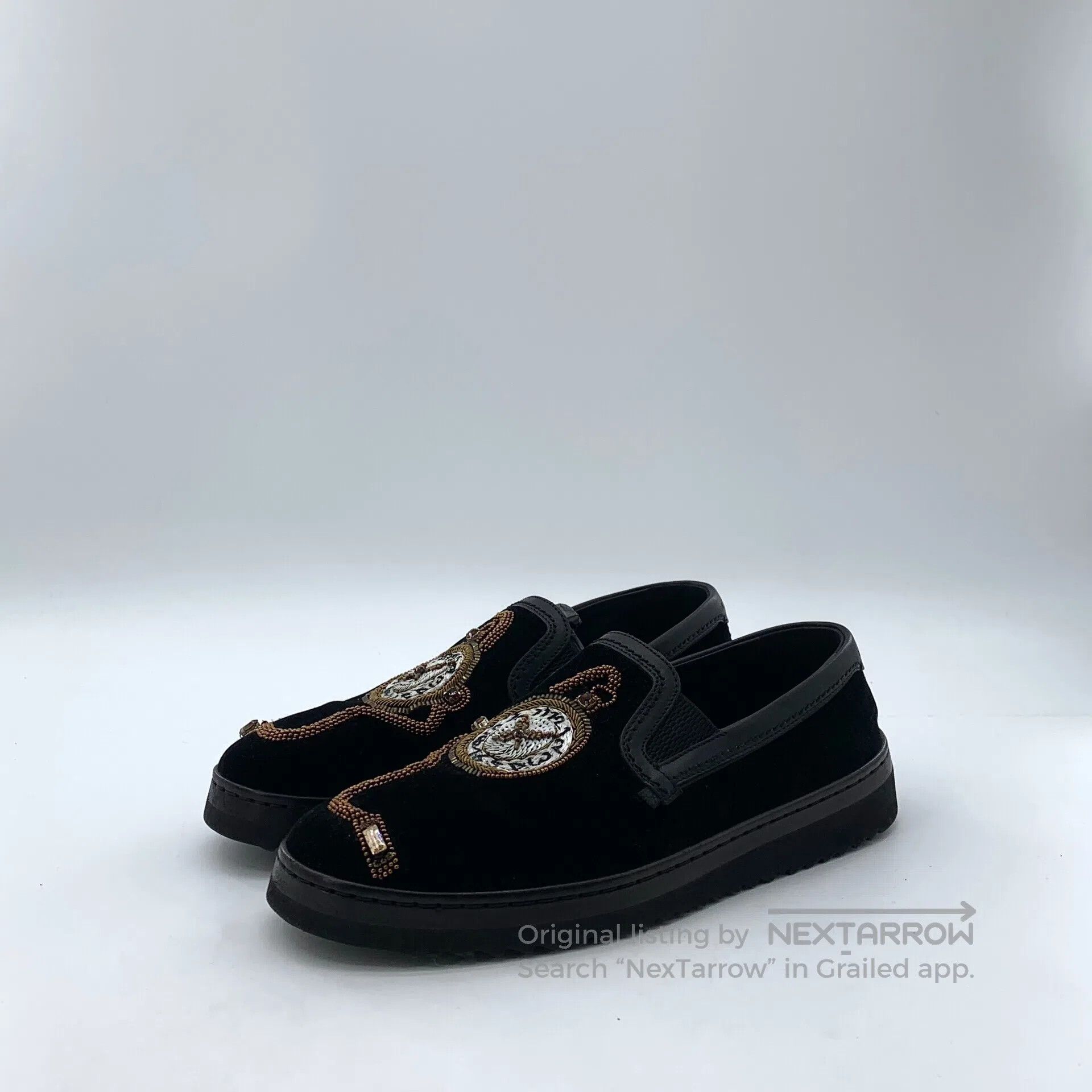 Dolce & Gabbana Dolce Gabbana Black logo stud bead sequin design casual fl Size US 6 / EU 39 - 1 Thumbnail