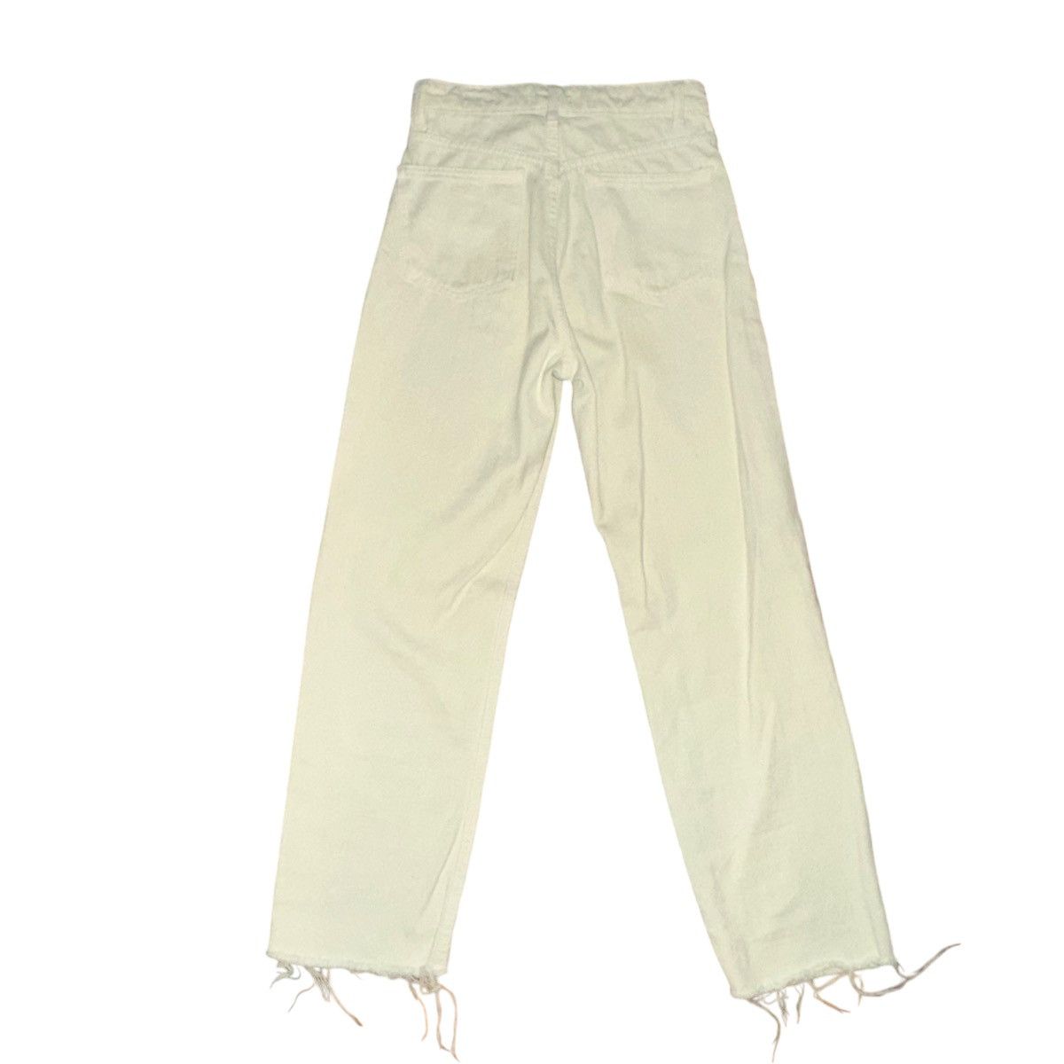 Zara Zara off white high rise button fly jeans Size 27" / US 4 / IT 40 - 3 Thumbnail