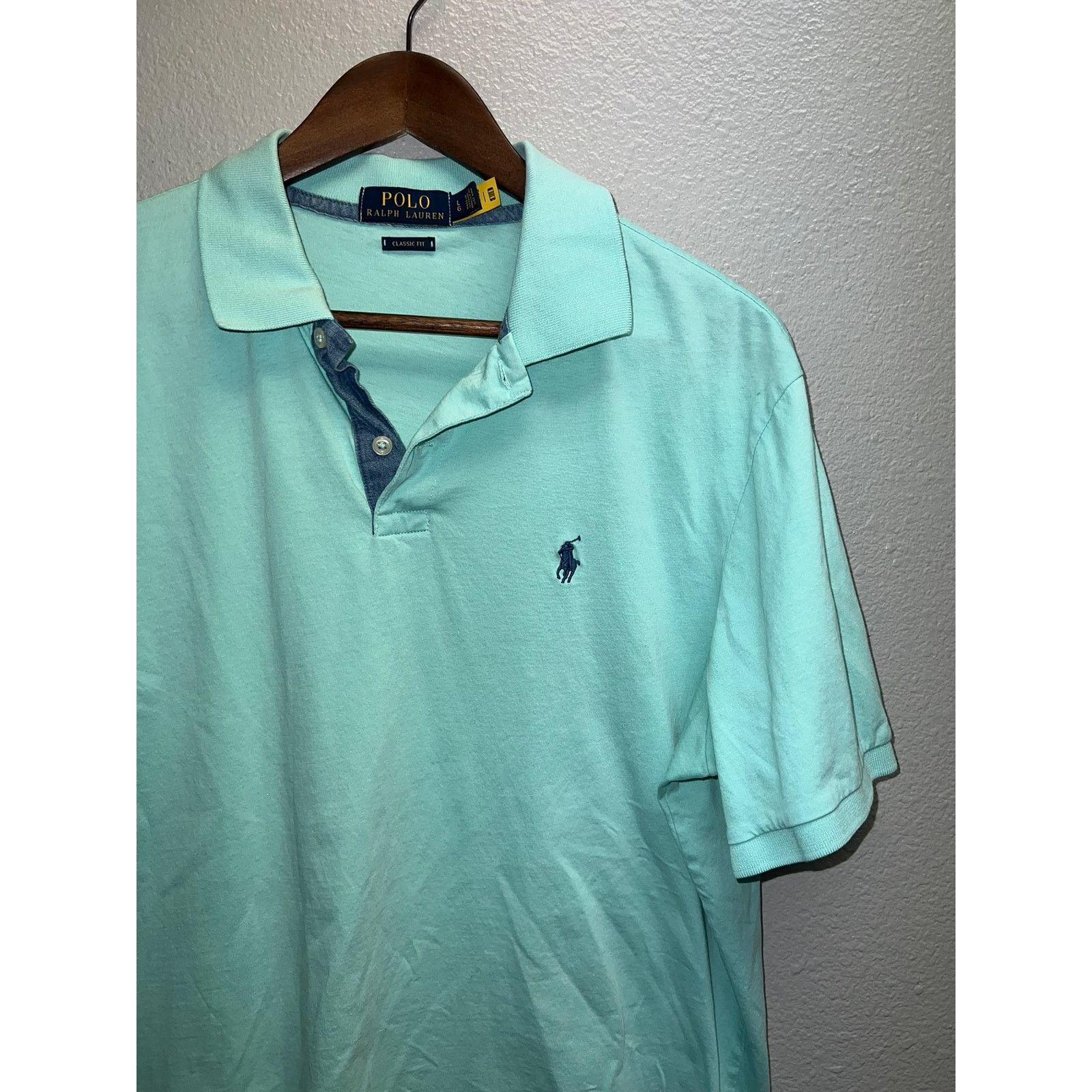 Polo Ralph Lauren Polo Ralph Lauren Polo Shirt Classic Fit Turquoise SS Large Size US L / EU 52-54 / 3 - 2 Thumbnail