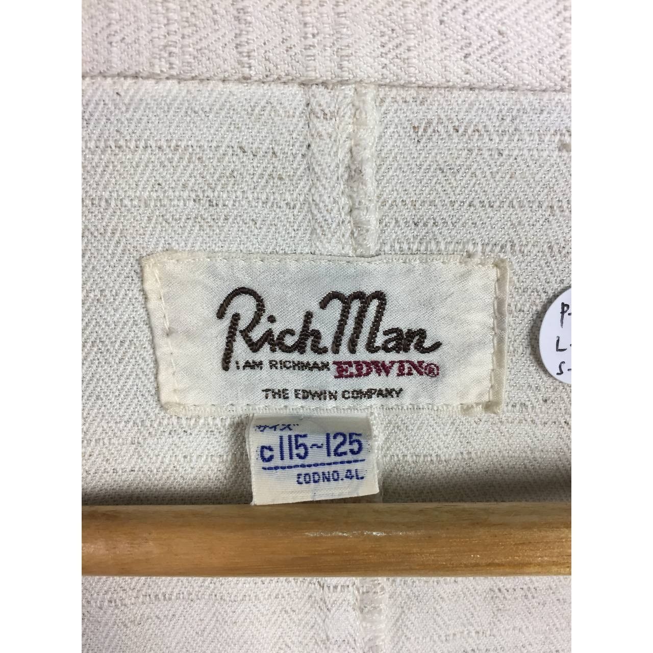 Edwin × Japanese Brand × Vintage Vtg 90s Edwin I Am Rich Man Double Pocket Blazer Jacket Size US XXL / EU 58 / 5 - 21 Thumbnail