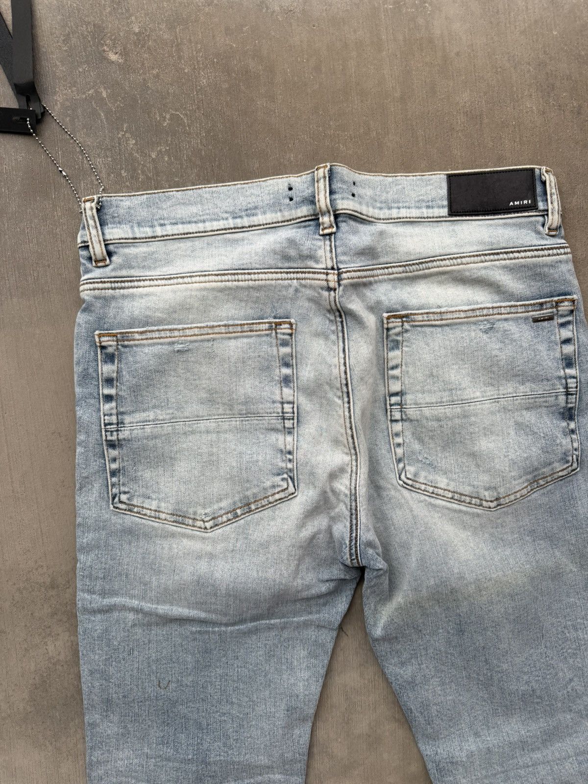 Amiri Amiri Stack Jean Stone Indigo 32 NWT Retail $750 Size US 32 / EU 48 - 4 Thumbnail