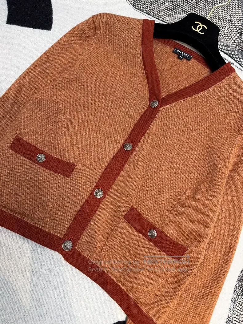 Chanel Chanel 18A Hamburger Series Brick Red Brown Orange Edge Kn Size XS / US 0-2 / IT 36-38 - 3 Thumbnail