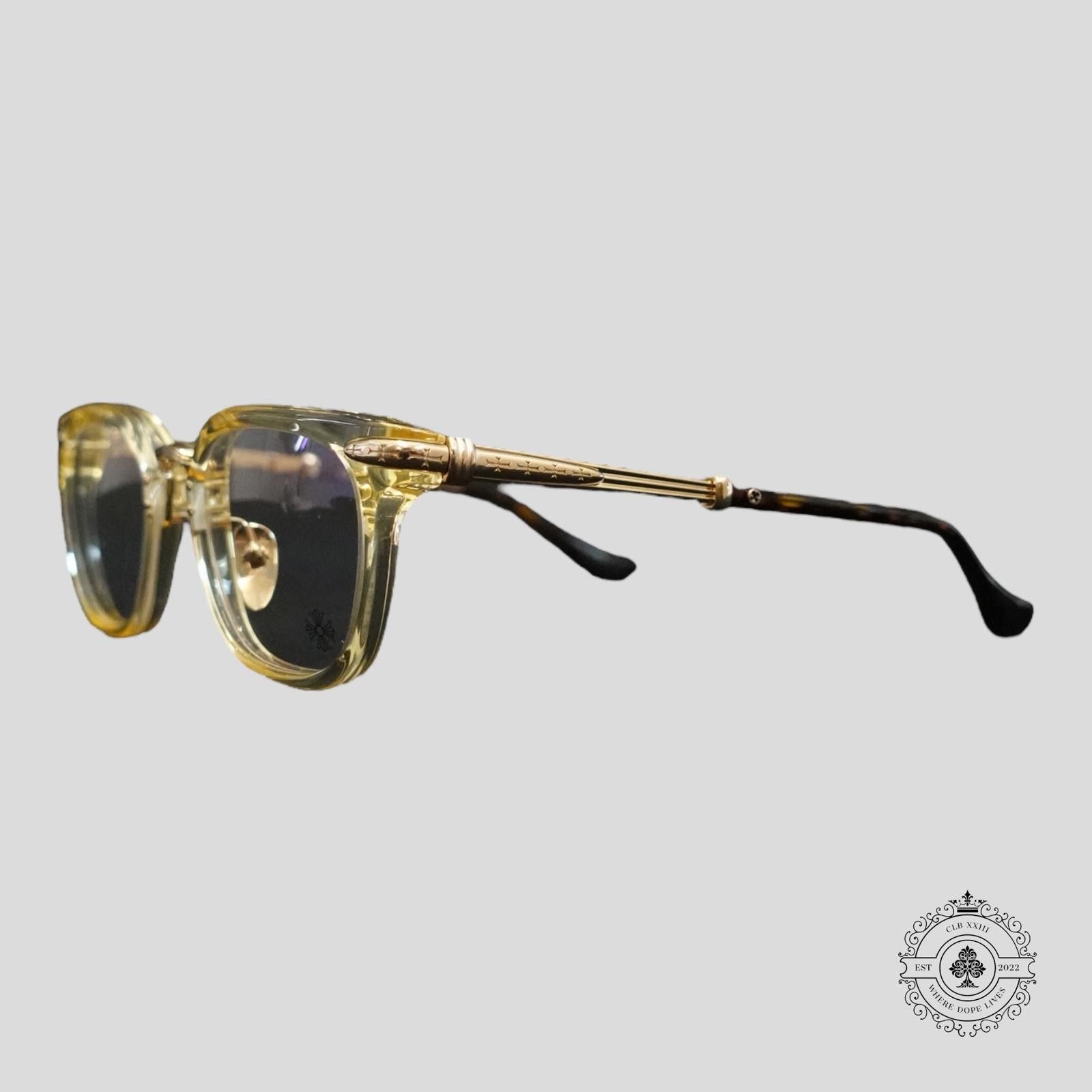Chrome Hearts Chrome Hearts Titanasluvr Glasses in Tortoise Shell/Gold Size ONE SIZE - 1 Thumbnail