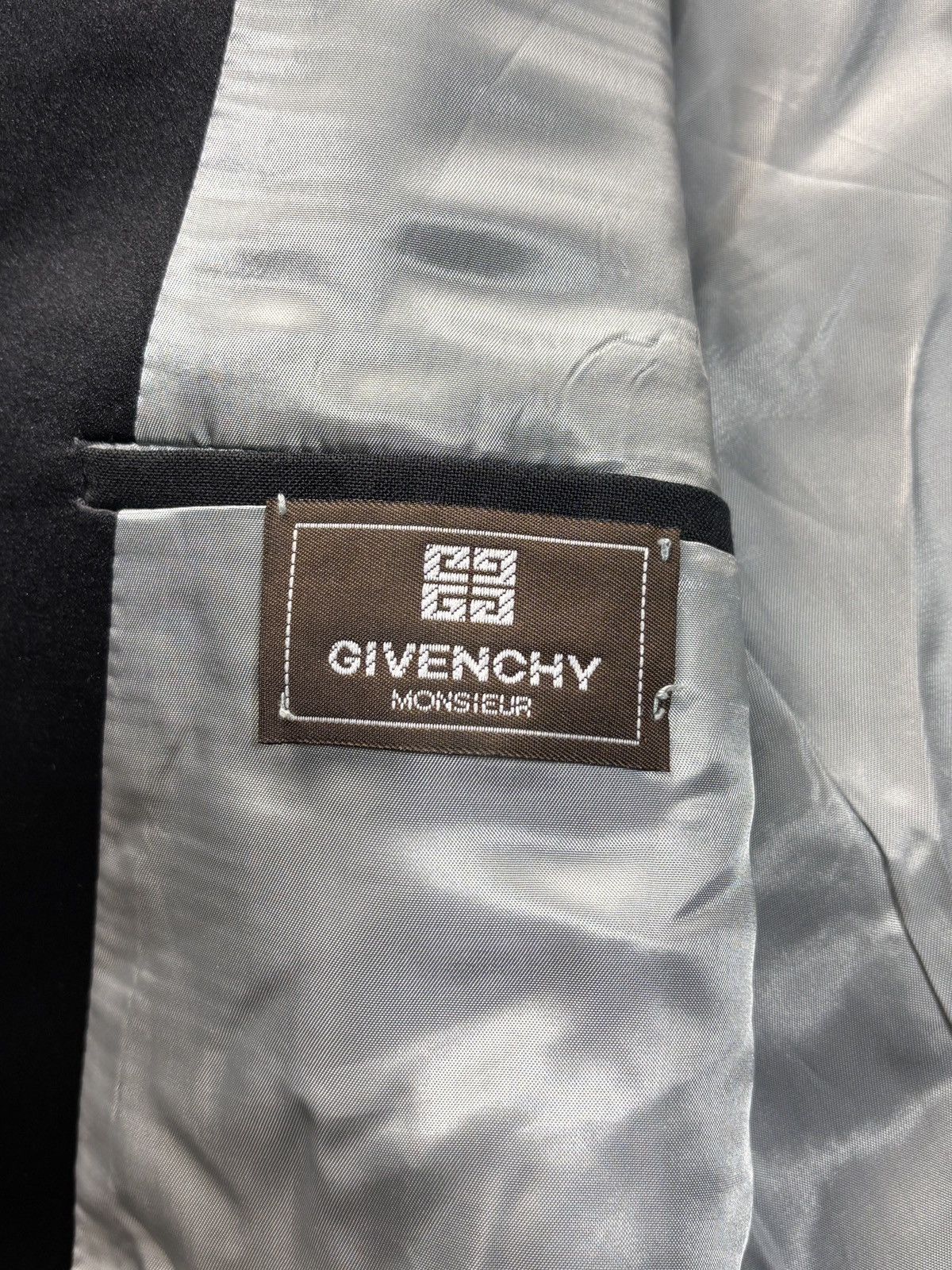 Givenchy Vintage Givenchy Monsieur Suit Jacket 80s Wool Blazer 90s 40 Size 40R - 3 Thumbnail