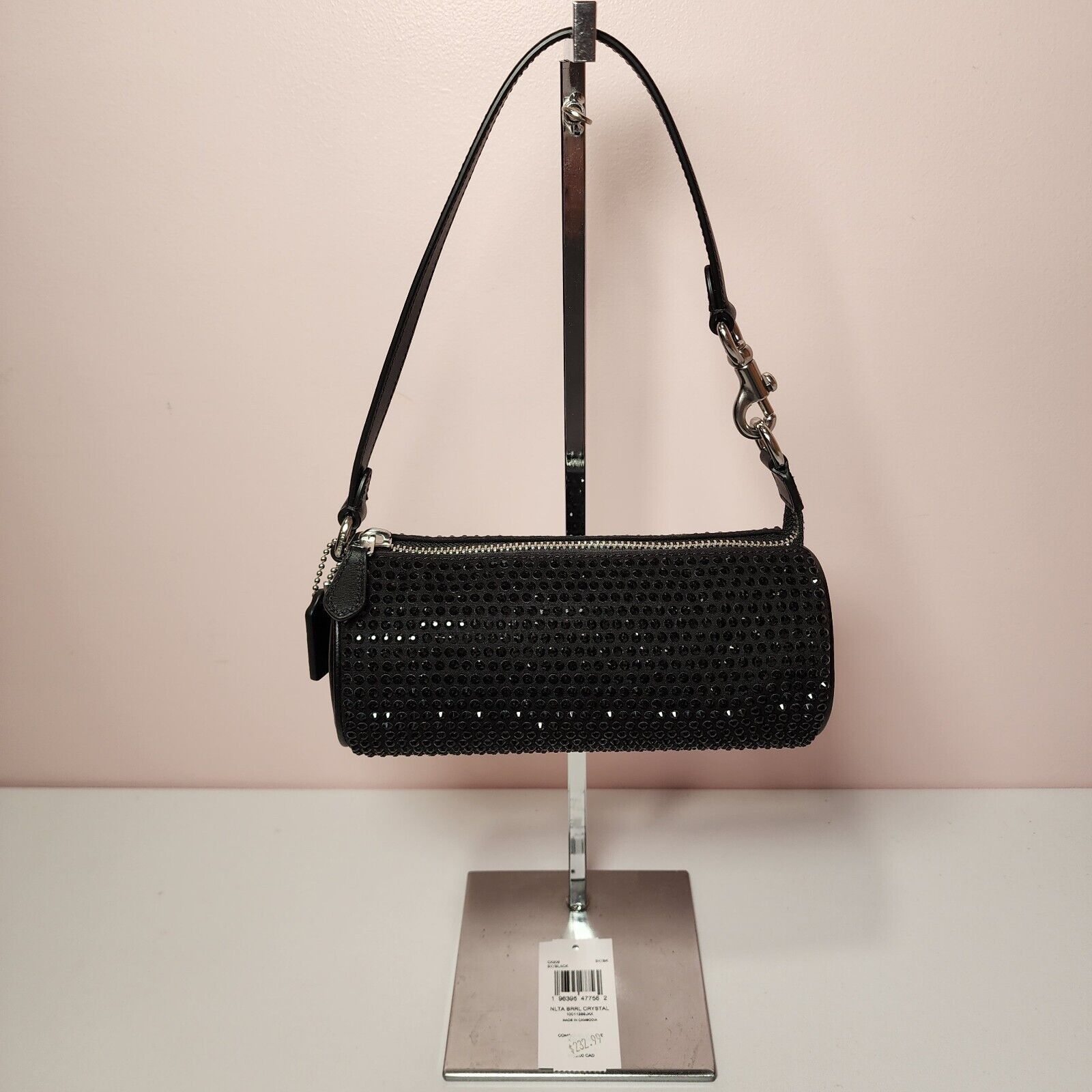 Coach COACH CX208 Nolita Barrel Crystal Bag Black Crystal Fabric Size ONE SIZE - 1 Thumbnail