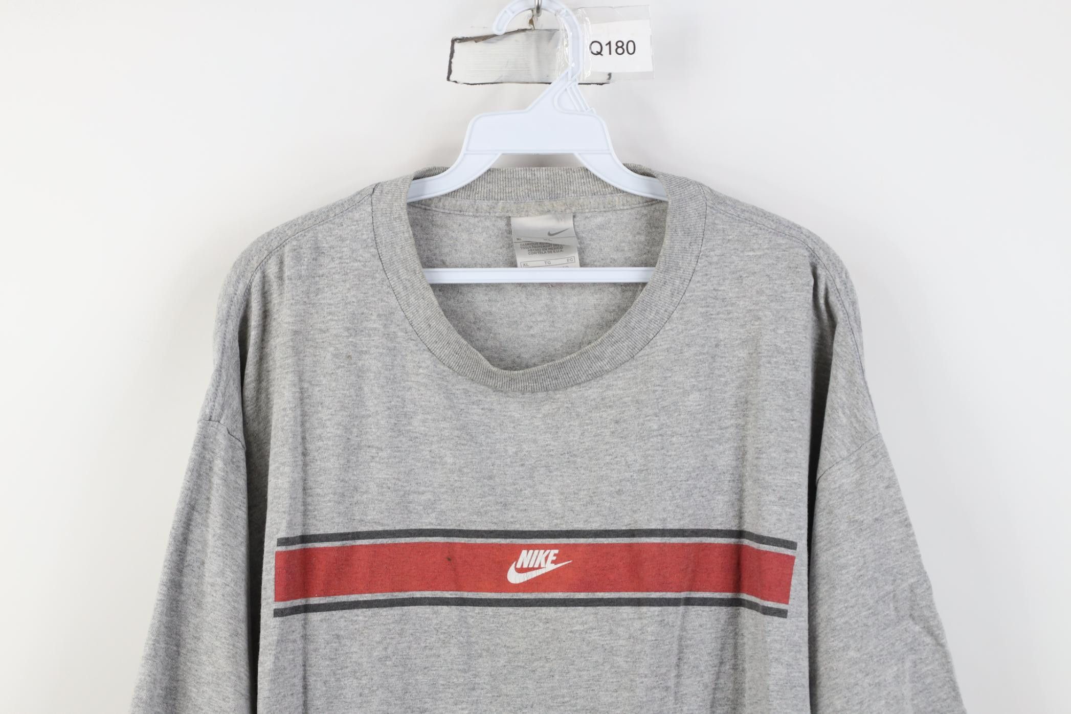 Nike Vintage Nike Travis Scott Center Swoosh T-Shirt Heather Gray Size US XL / EU 56 / 4 - 2 Thumbnail