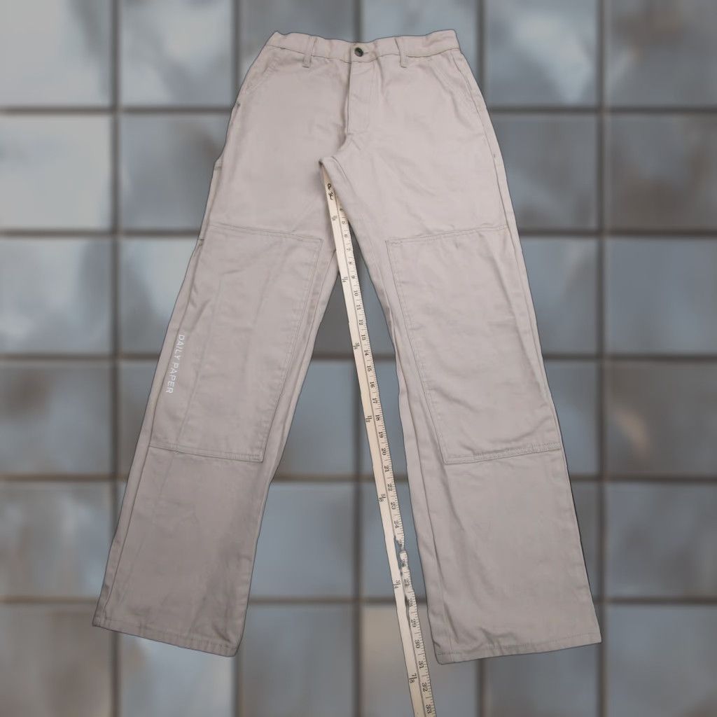 Daily Paper Daily Paper Pants Mens Small Beige Carpenter Workwear Utility Reinforced Knees Canvas Cotton Size US 29 - 1 Thumbnail