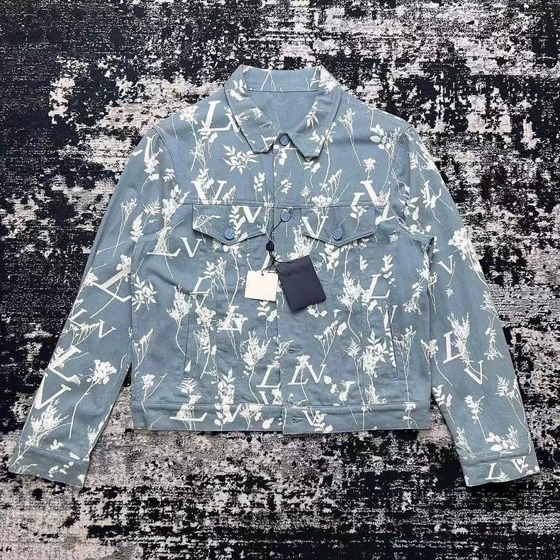 Louis Vuitton SS23 Blue Botanical Wheatear Denim Jacket 250