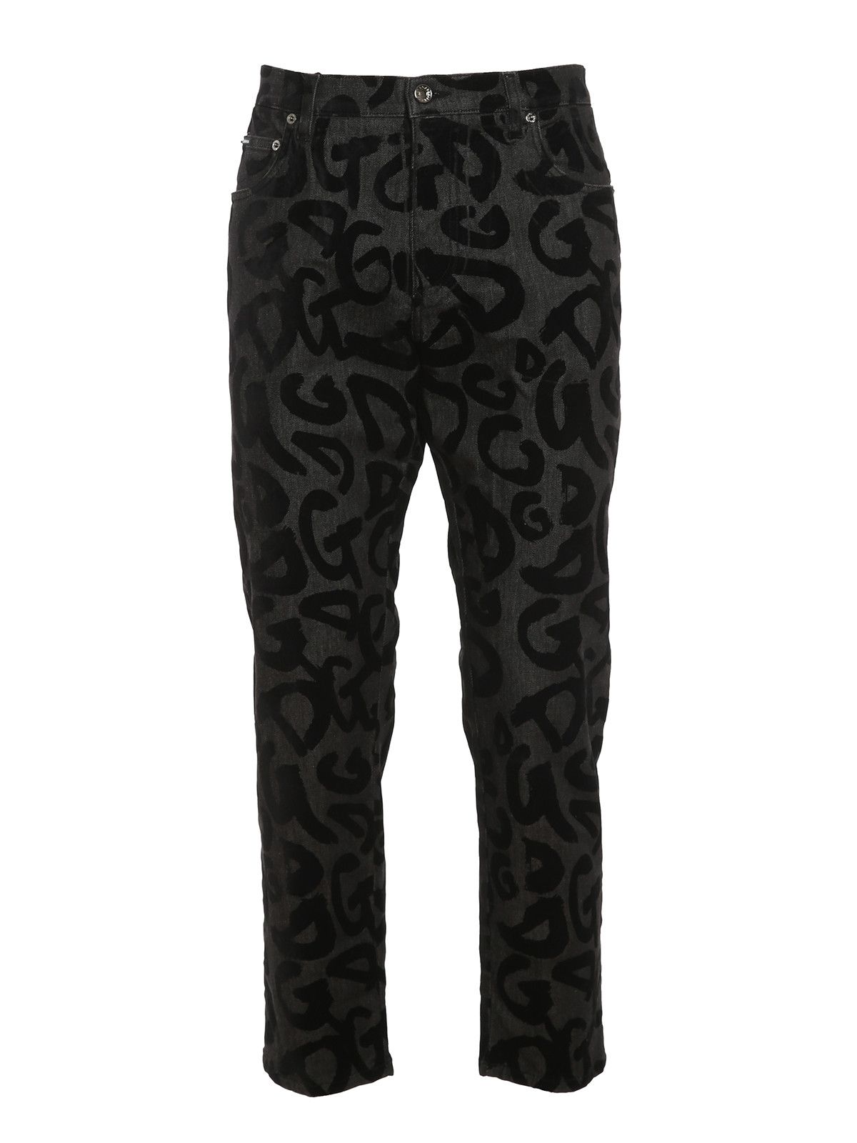 Dolce & Gabbana o1y0125 Logo Jeans in Black/Charcoal Size US 32 / EU 48 - 1 Thumbnail