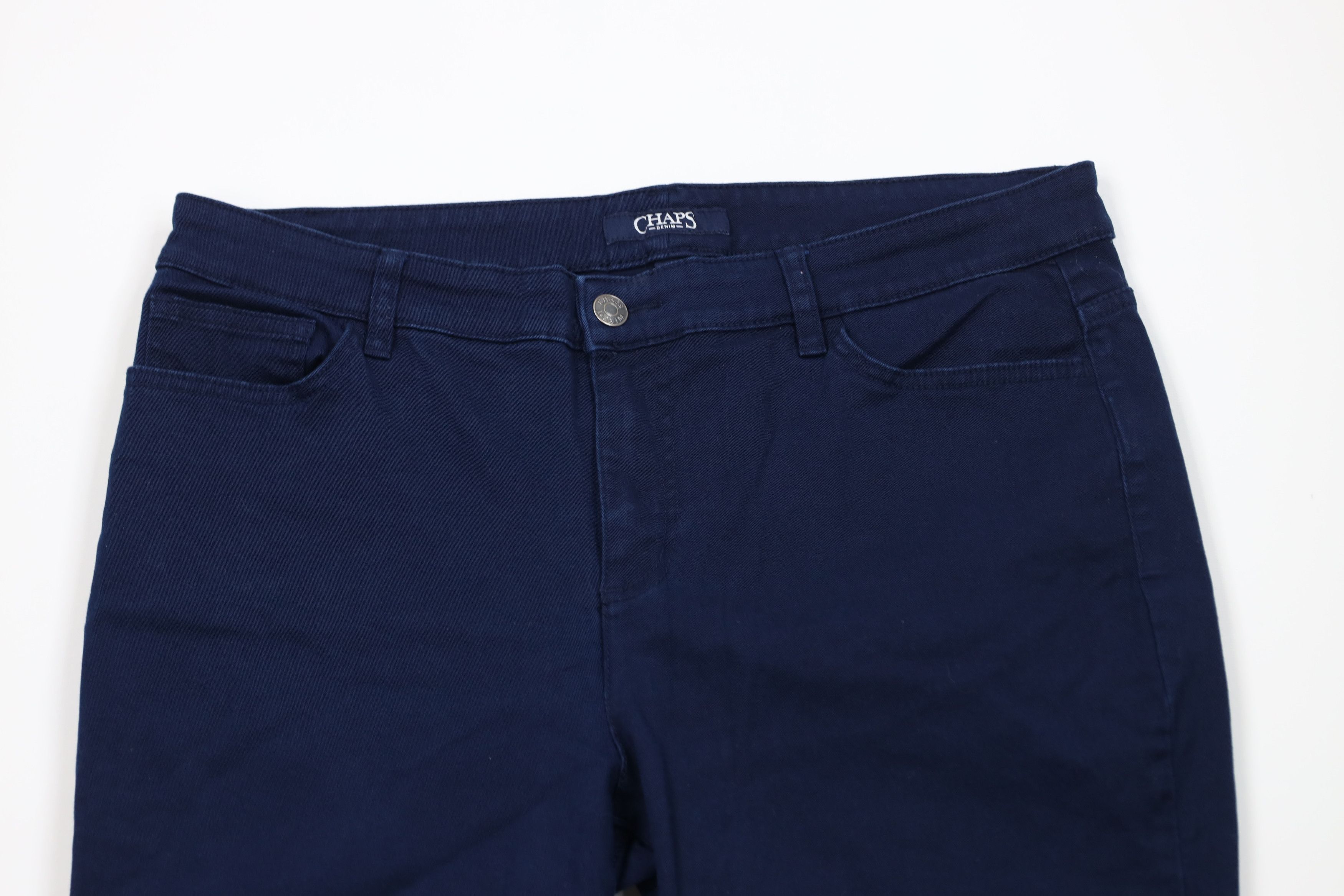 Chaps Vintage Y2K Chaps Stretch Chinos Capris Pants Navy Blue Size 34" / US 12 / IT 48 - 2 Thumbnail