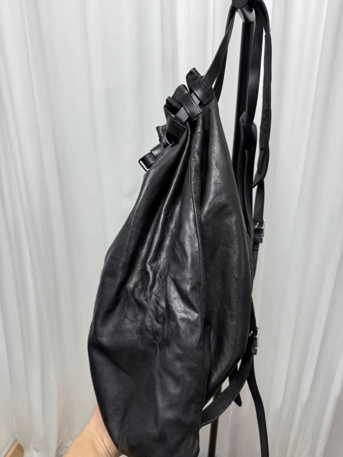 Yohji Yamamoto Yohji Yamamoto Pour Homme Horse Leather Backpack-2507 Size ONE SIZE - 2 Thumbnail