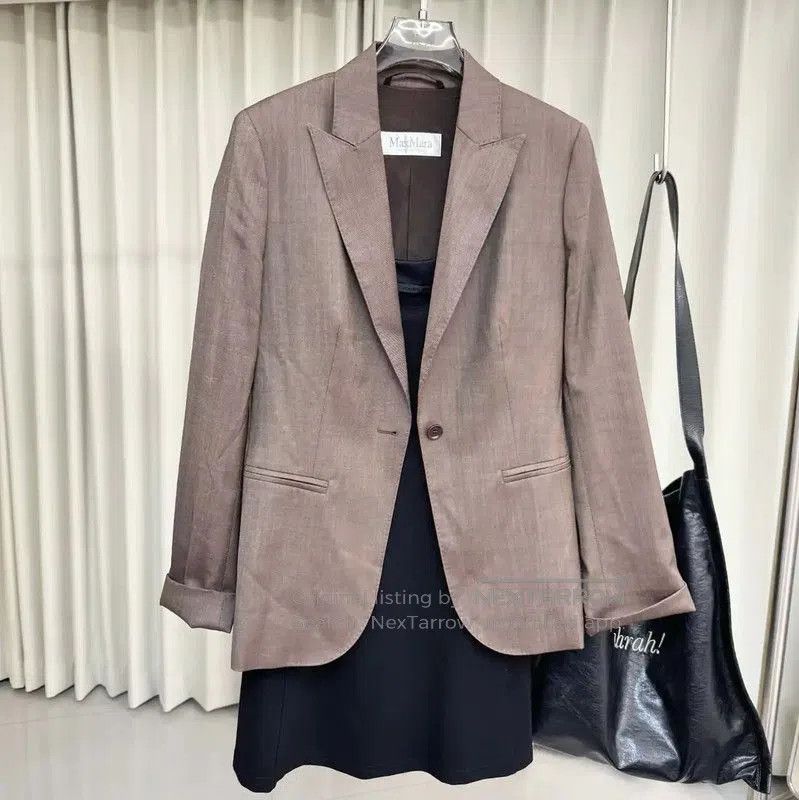 Max Mara MaxMara Brown Wool Blend Women's Cardigan . Size S / US 4 / IT 40 - 3 Thumbnail