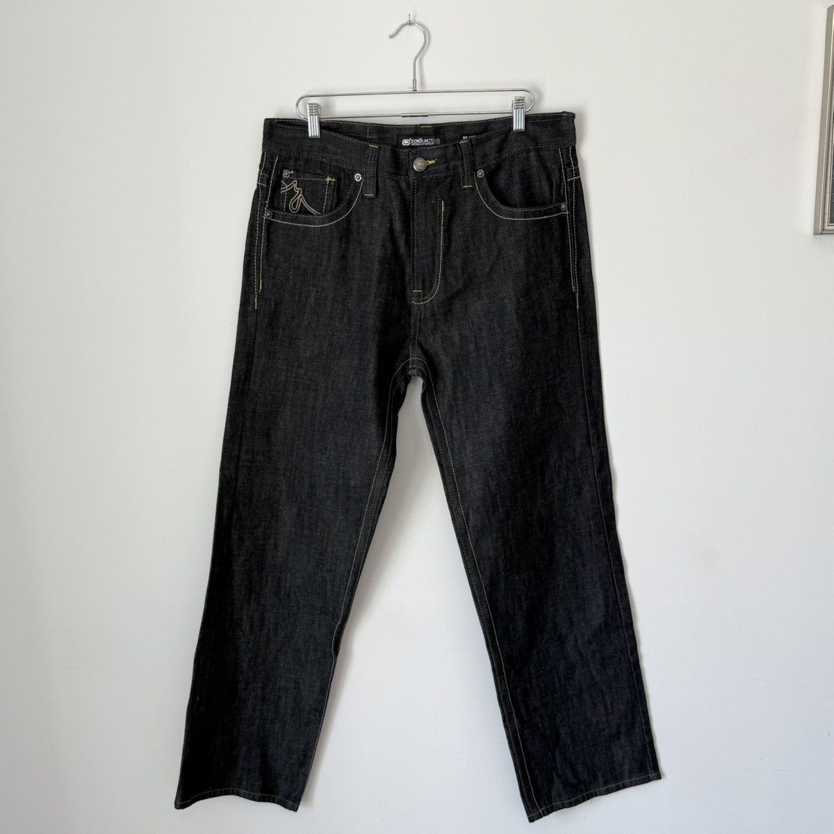 Ecko Unltd. Vtg 2000s Ecko Unltd Baggy Raw Indigo Jeans Skater Y2K JNCO Size US 36 / EU 52 - 6 Thumbnail