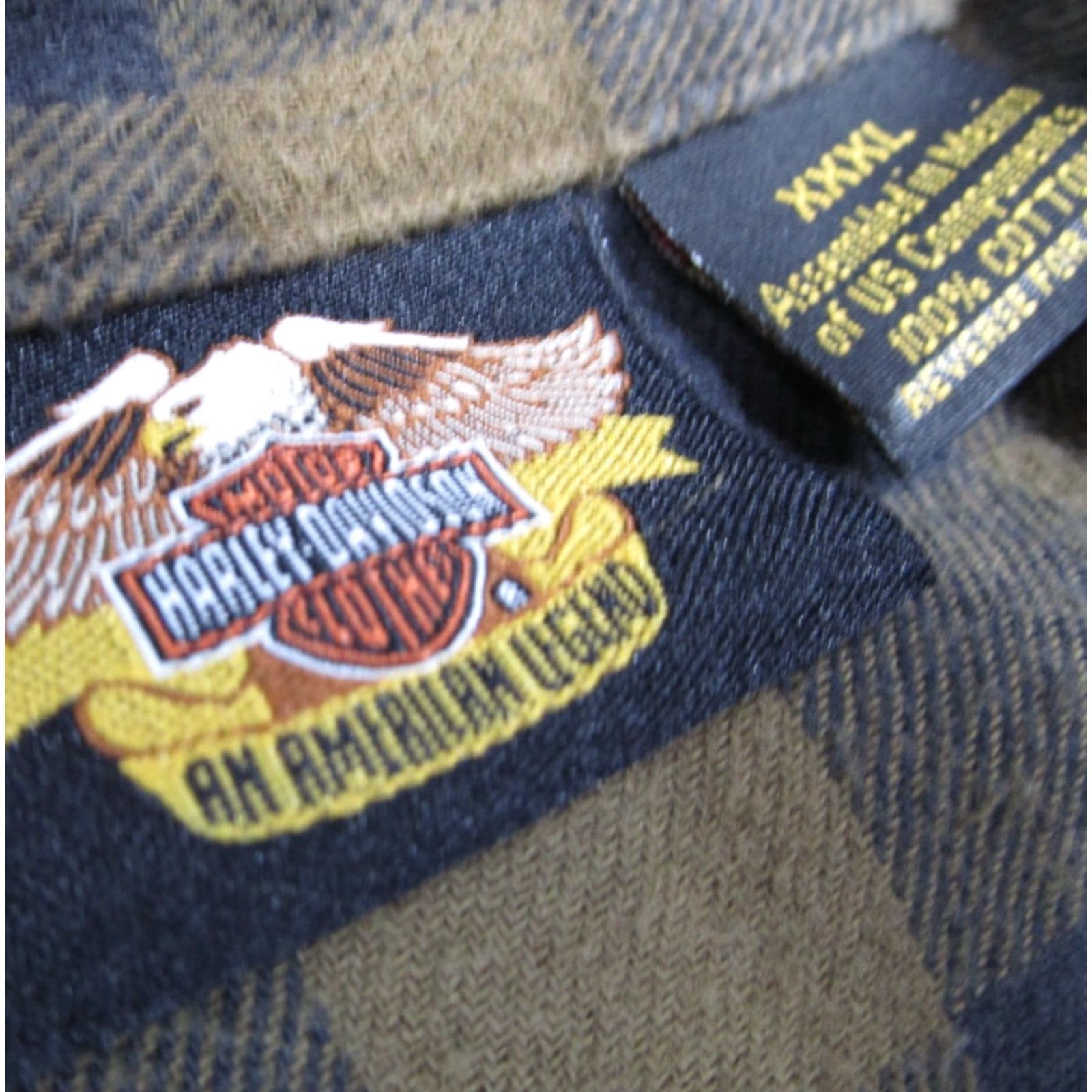 Harley Davidson Harley-Davidson Shirt Mens 3XL Brown Check Long Sleeve Button Up Flannel Size US XXL / EU 58 / 5 - 3 Thumbnail