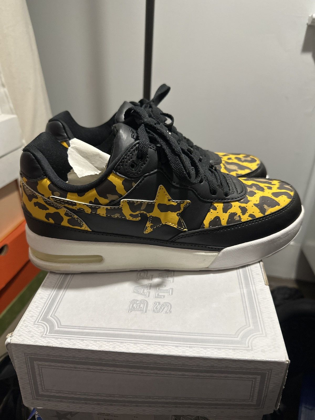 Bape 2014 Bapesta Roadsta Leather Leopard Print Size US 9.5 / EU 42-43 - 2 Thumbnail