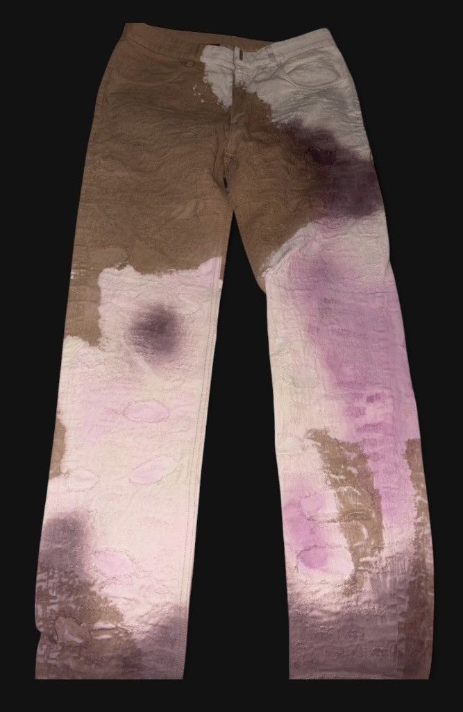 Givenchy Givenchy Slim-Fit Tapered Distressed Tie-Dyed Jeans Size US 31 - 1 Thumbnail