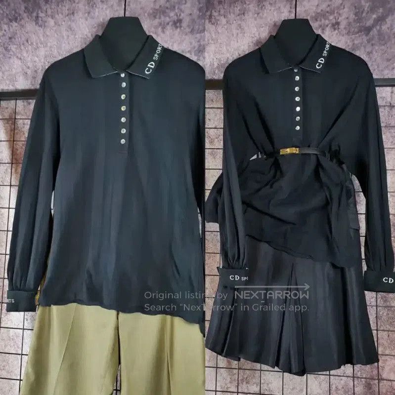 Dior Dior Long Sleeve Cotton Black Logo Pullover . Size US L / EU 52-54 / 3 - 1 Thumbnail