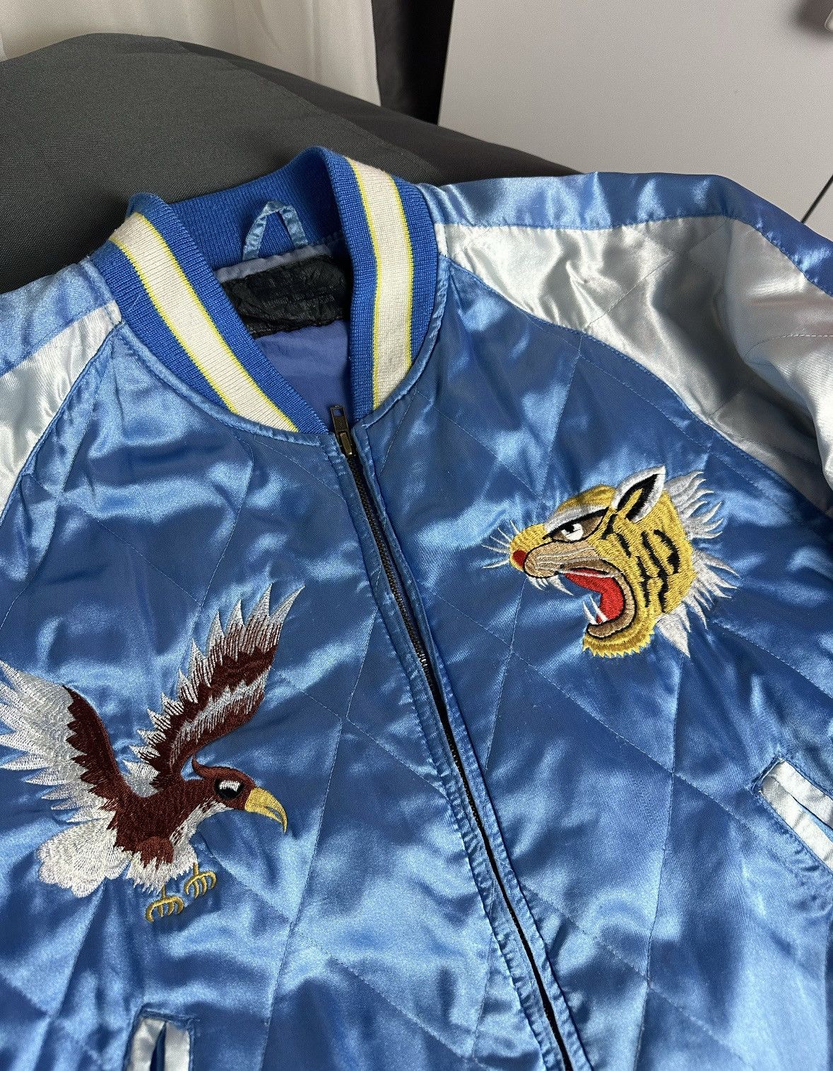 Japanese Brand × Vintage RARE Jungle Storm jacket Japan sukajan fukuoka dragon bomber Size US M / EU 48-50 / 2 - 8 Thumbnail