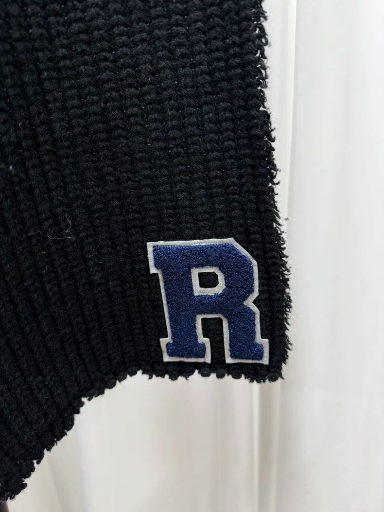 Raf SimonsFlocked big R big logo woolen scarf 2502-Nextarro