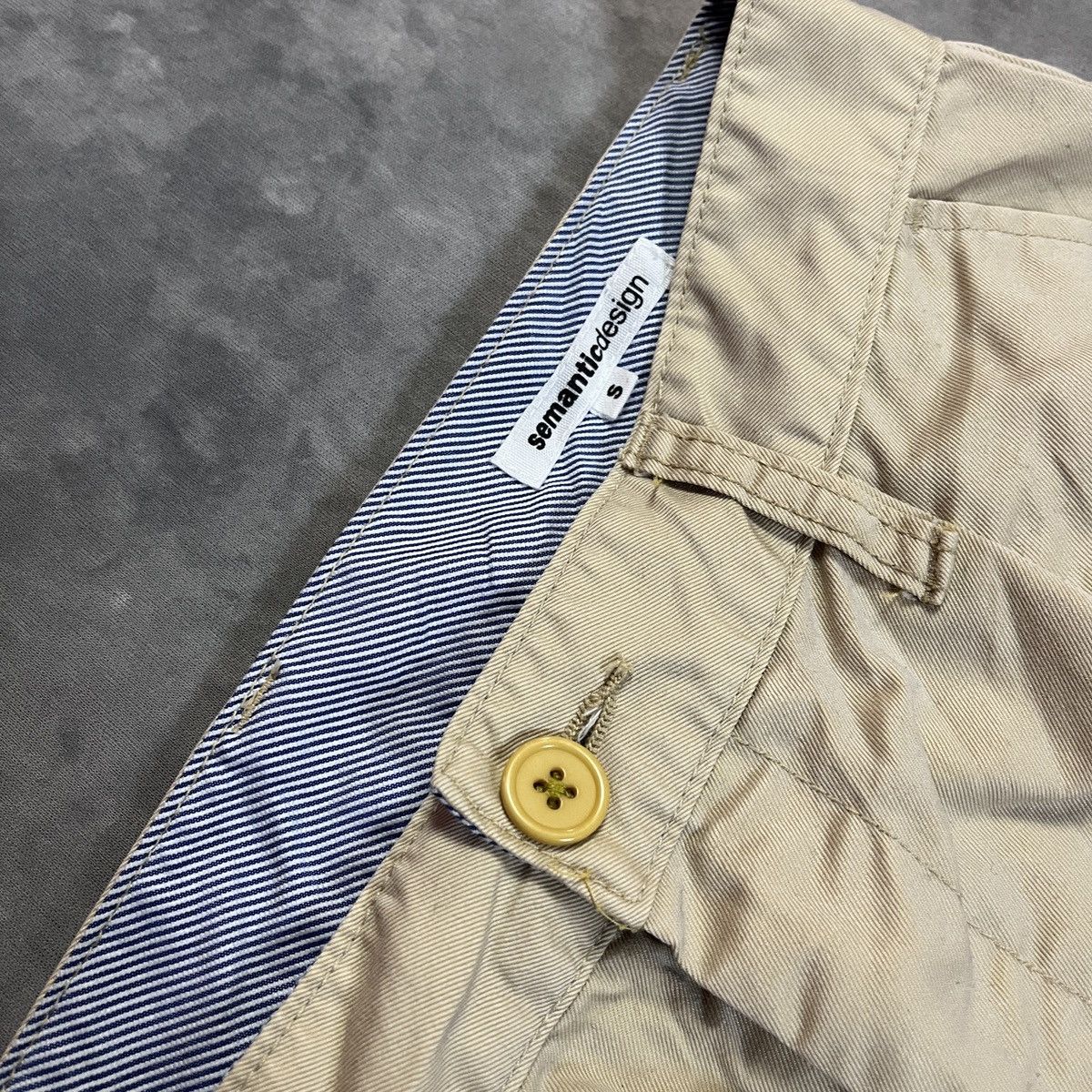 semanticdesign 2000s Semantic Design Japanese Minimalist Khaki Chino Pants Size US 27 - 3 Thumbnail