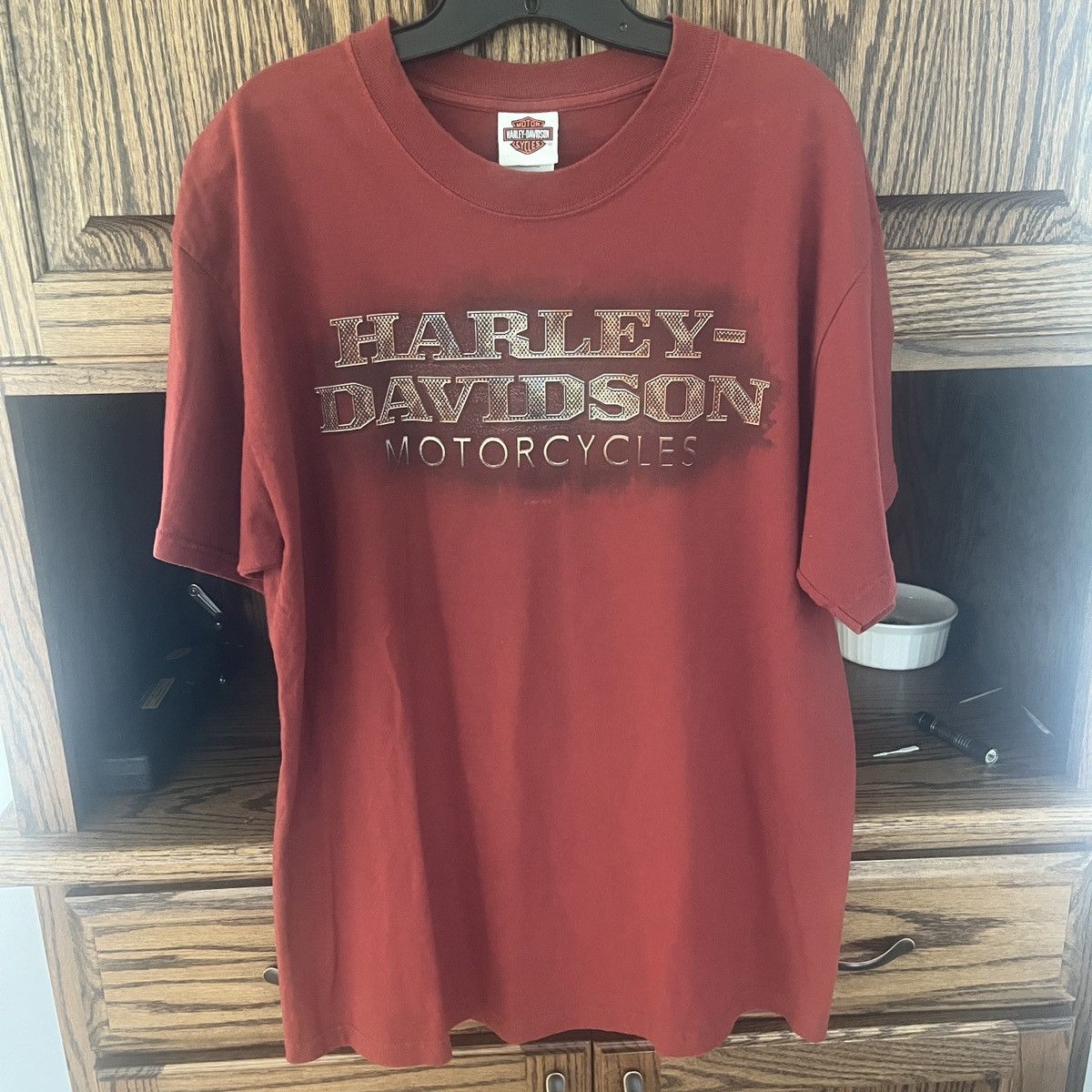 Harley Davidson Harley Davidson 2011 Central Maine Maroon Burgundy T shirt Size US L / EU 52-54 / 3 - 1 Thumbnail