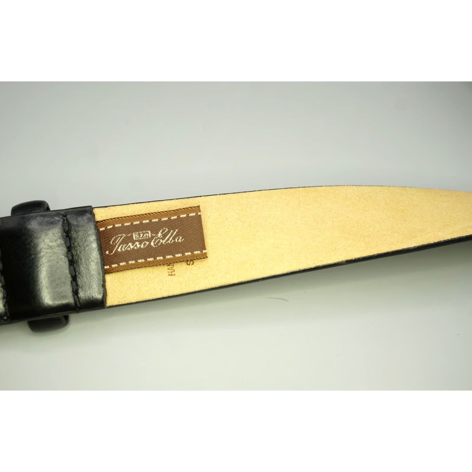 Tasso Elba VINTAGE Tasso Elba Belt Men Dress Black 32/80 Synthetic Leather Handmade Adjustable Size 32 - 2 Thumbnail
