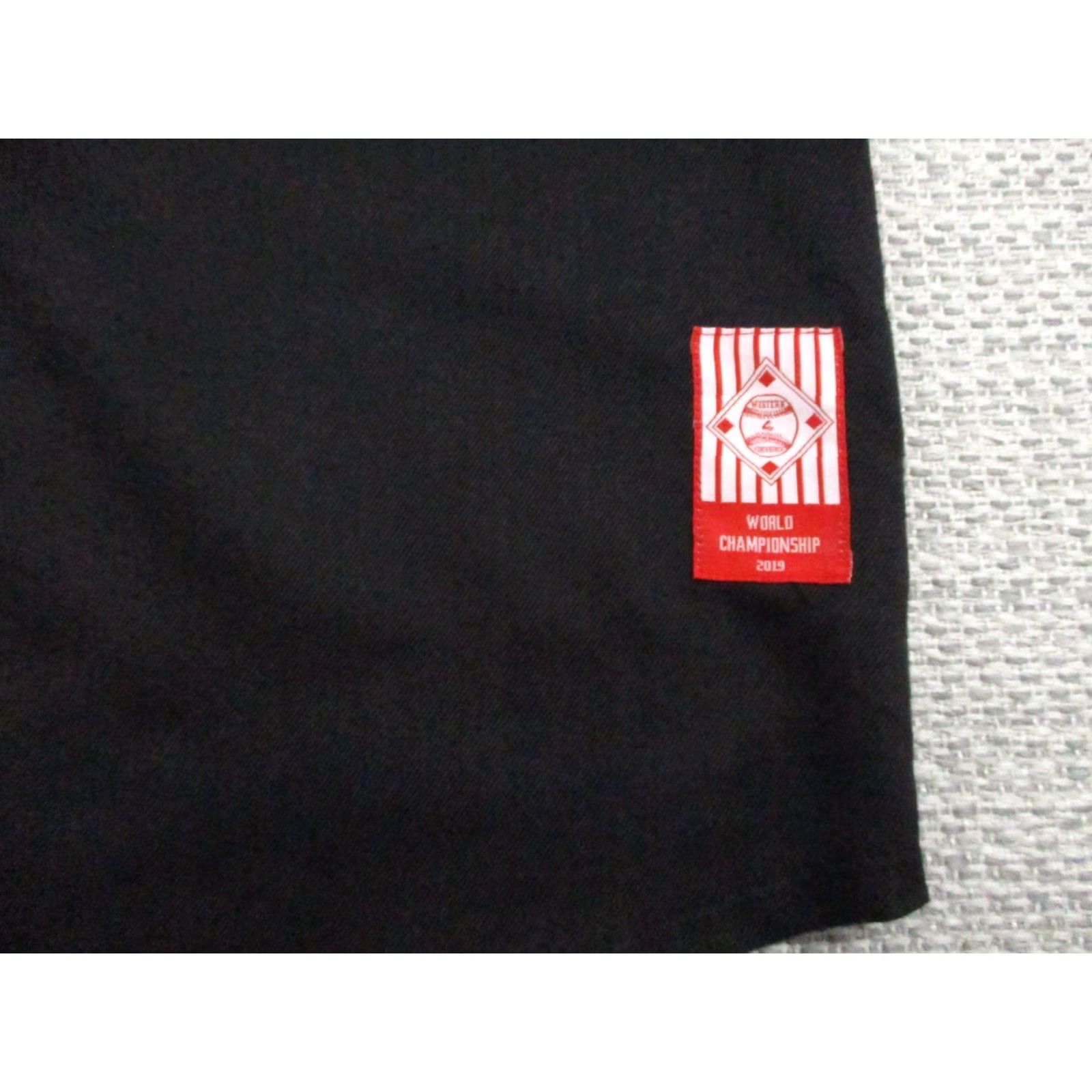 Vintage 4Hunnid Baseball Jersey Shirt Mens M Black World Championship 2019 Button V-Neck Short Sleeve Embroidered Graphic Print Sports Men Size US M / EU 48-50 / 2 - 4 Thumbnail