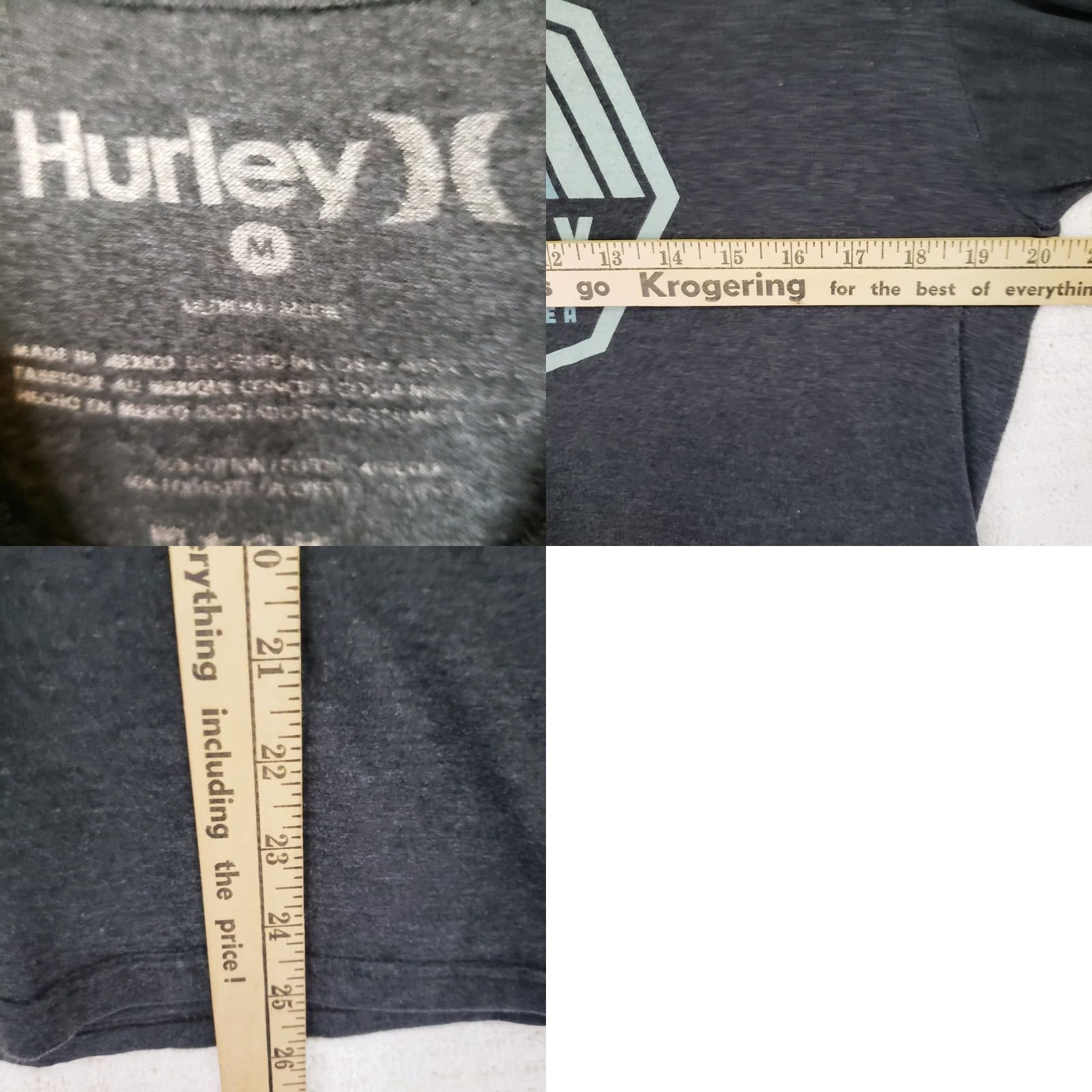 Hurley Hurley Loyal to the Sea Graphic T-Shirt Dark Gray Size M Men's Size US M / EU 48-50 / 2 - 8 Thumbnail