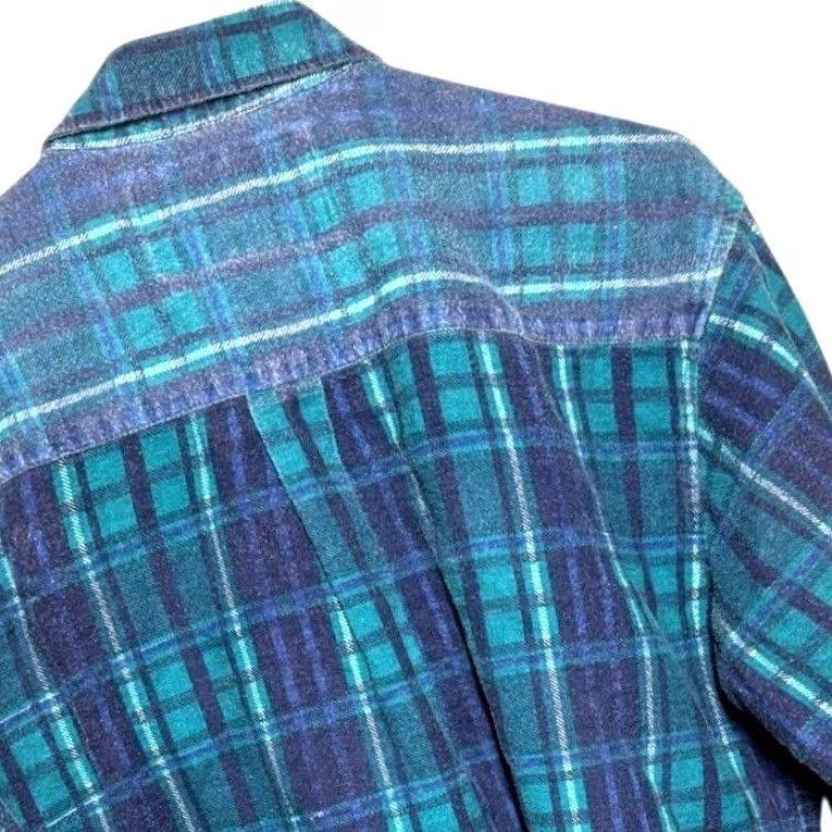 Vintage Rustic Outfitters Mens Plaid Flannel Long Sleeve Button Up Shirt Large Green Casual Size US L / EU 52-54 / 3 - 2 Thumbnail