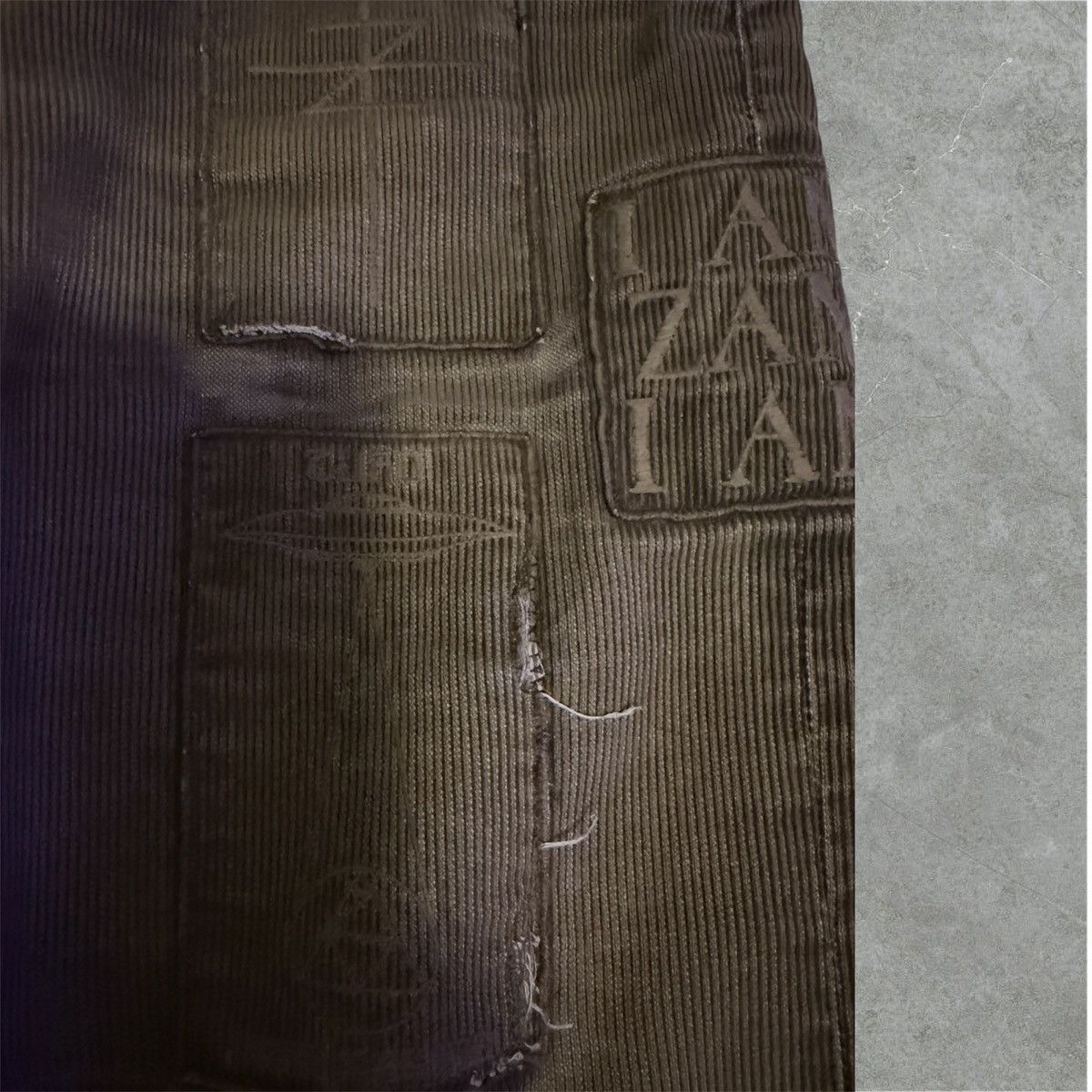 Undercover Undercover SS06 “T” Zamiang Patchwork Corduroy Jun Takahashi Size US 31 - 3 Thumbnail