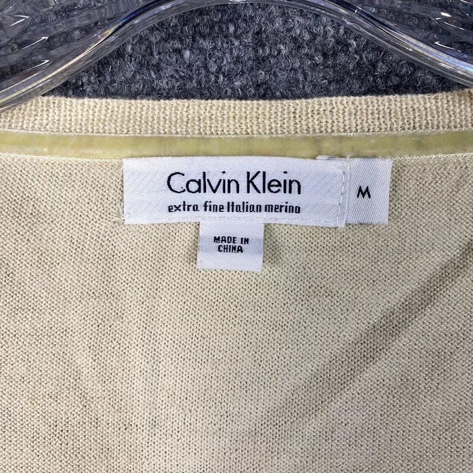 Calvin Klein Calvin Klein Merino Wool Sweater Women's Medium Beige M Size M / US 6-8 / IT 42-44 - 3 Thumbnail