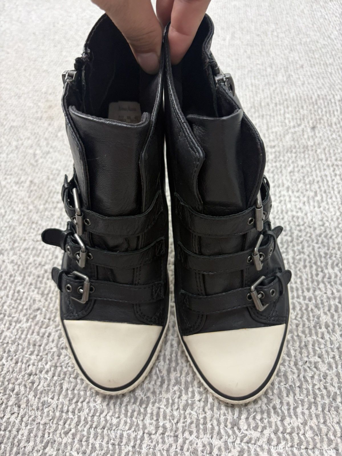 ASH Ash Wedge Genial Buckled Leather Size 40 Size US 10 / IT 40 - 6 Thumbnail