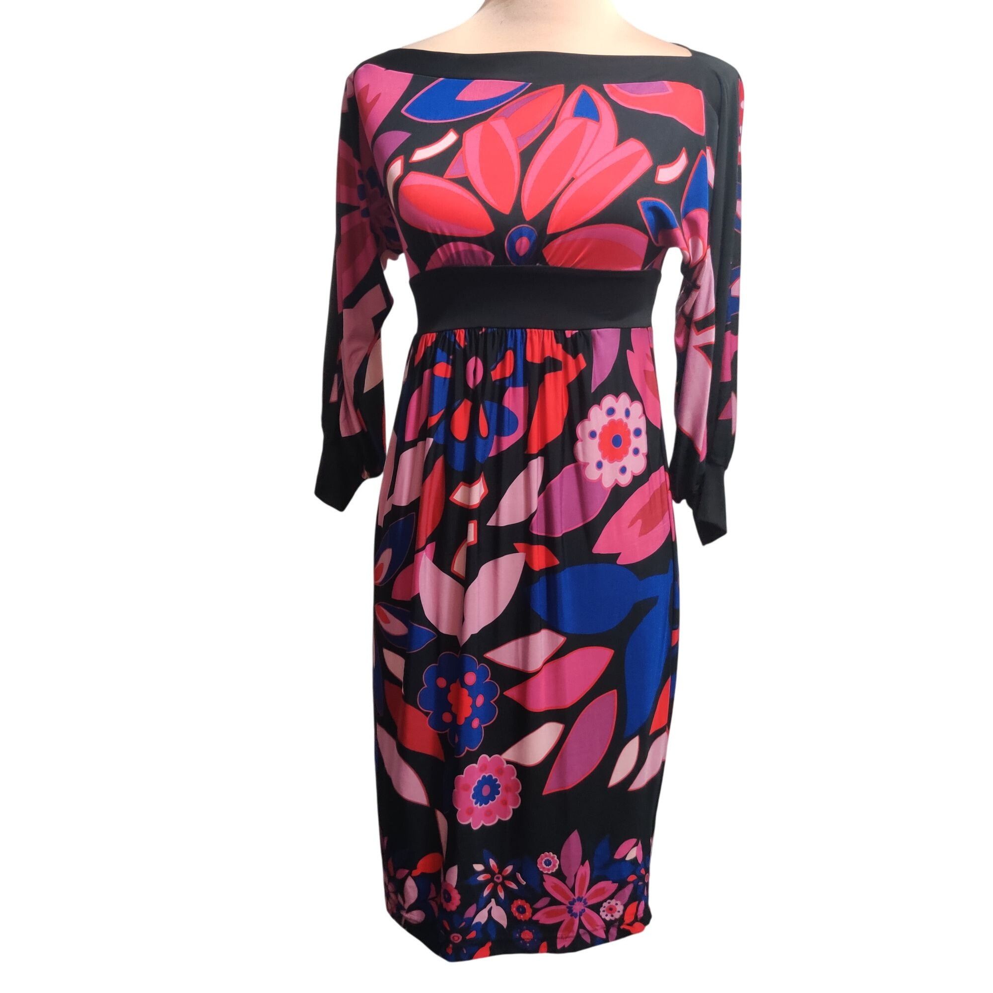 Other Olian S Floral Print Midi Dress Maternity Long Sleeve Made i Size S / US 4 / IT 40 - 1 Thumbnail