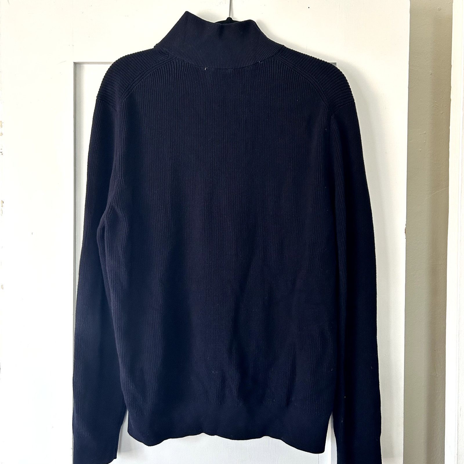H&M H&M men's slim fit 1/2 zip navy sweater Size US L / EU 52-54 / 3 - 3 Thumbnail