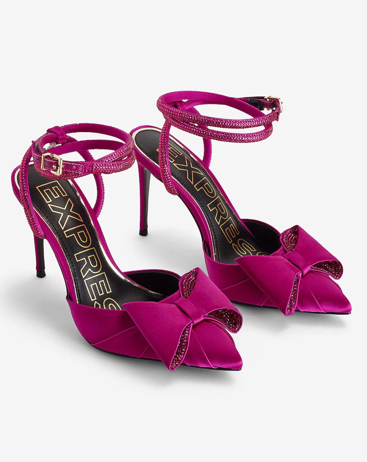 Express Rhinestone Bow Embellished Strap Pumps-EXPRESS BRAND- Size US 7 / IT 37 - 1 Thumbnail