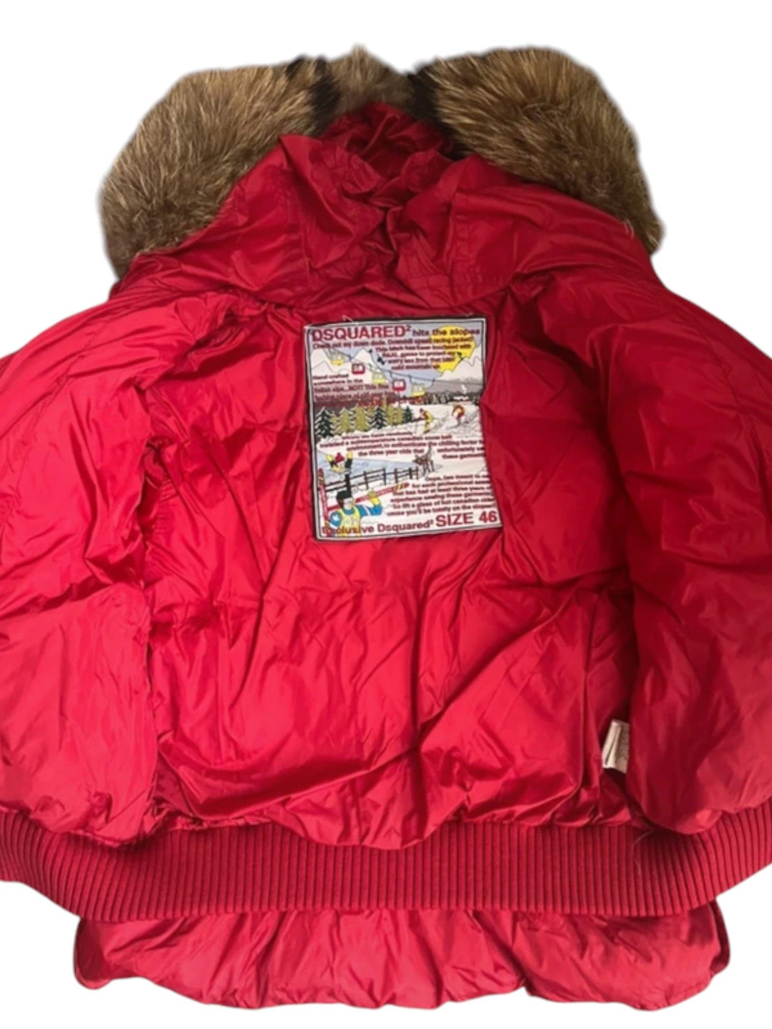 Dsquared2 Dsquared2 Fur Hood Down Jacket – Red – Size 46 Size US S / EU 44-46 / 1 - 5 Thumbnail