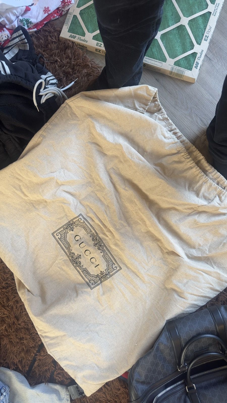GG Supreme Black Carry On Duffle Bag