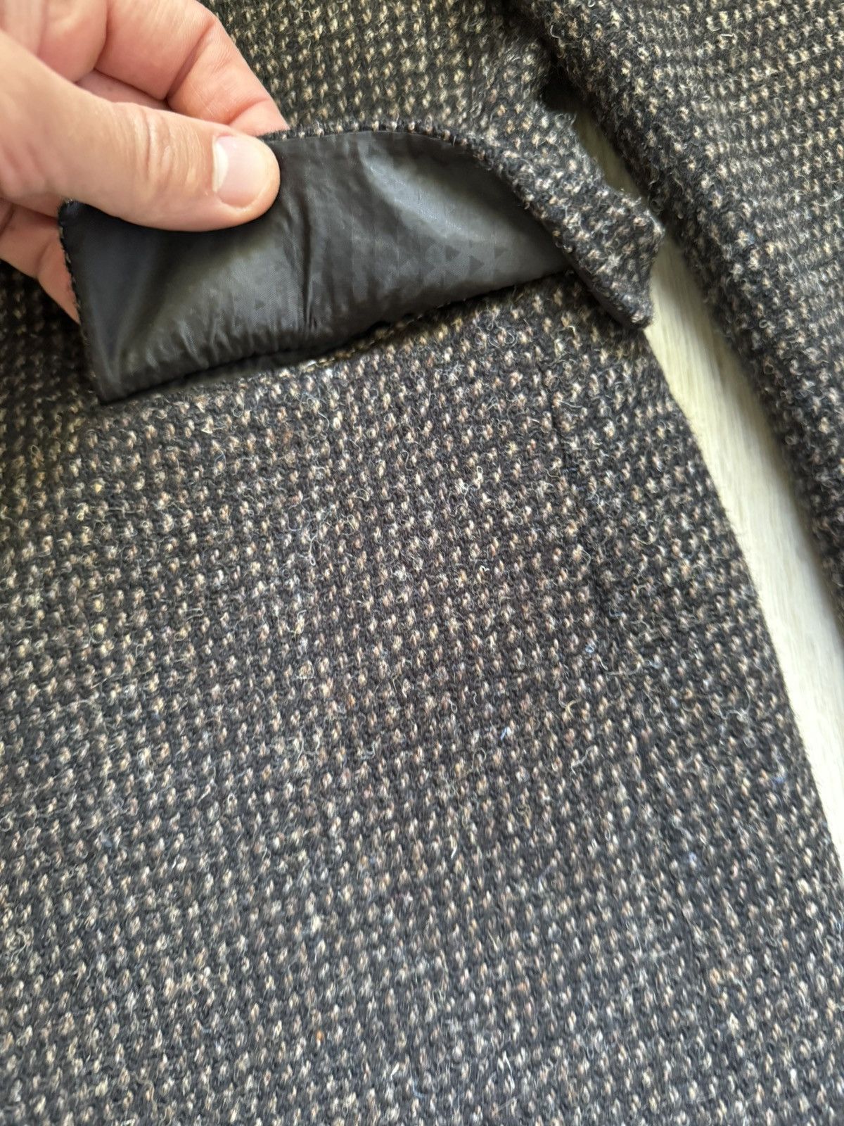 Harris Tweed ASOS Harris Tweed Wool Double Breasted Blazer Jacket Brown Size 40S - 6 Thumbnail