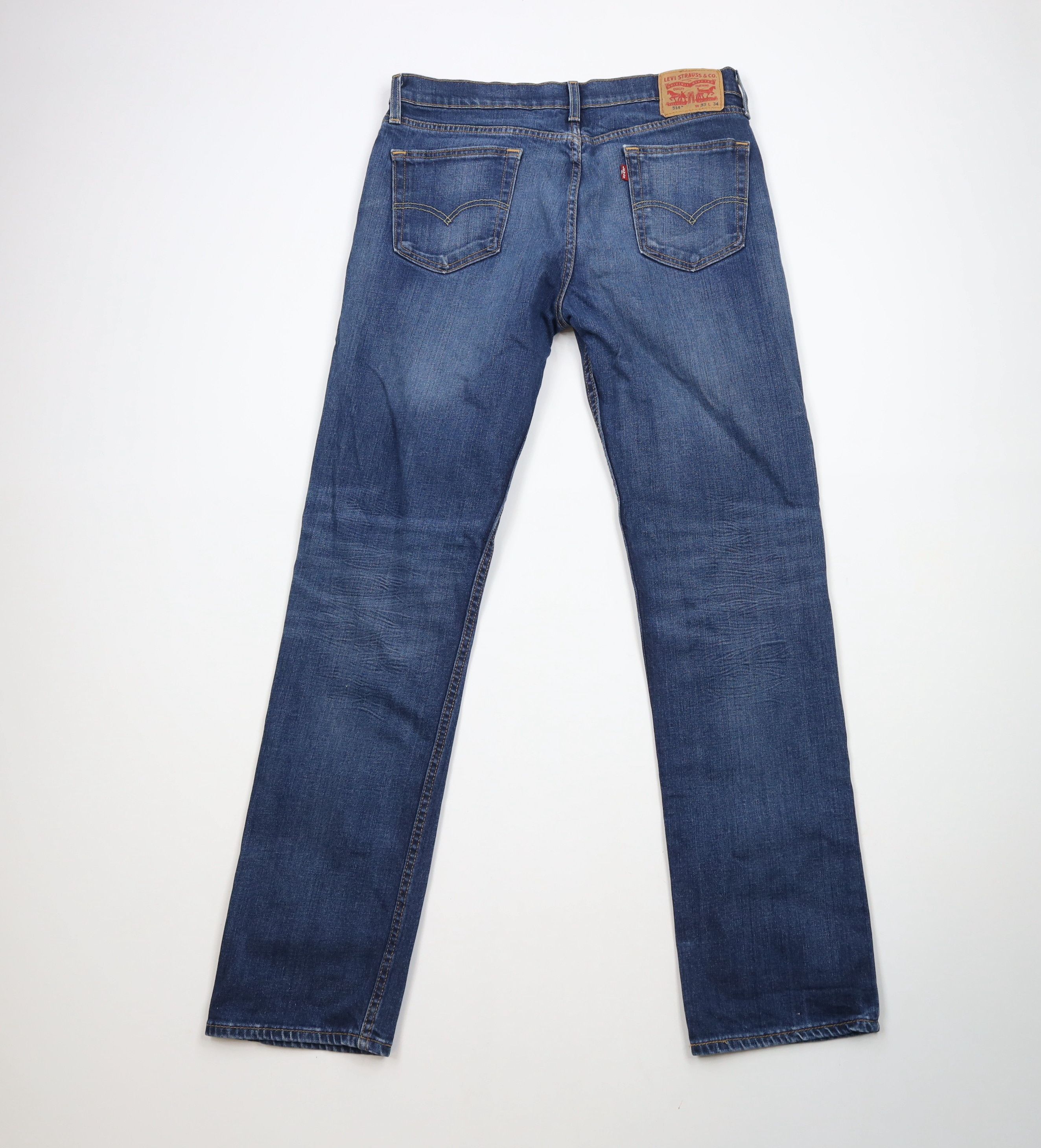 Levi's × Vintage Vintage Y2K Levis 514 Straight Leg Denim Jeans Blue Cotton Size US 33 - 8 Thumbnail