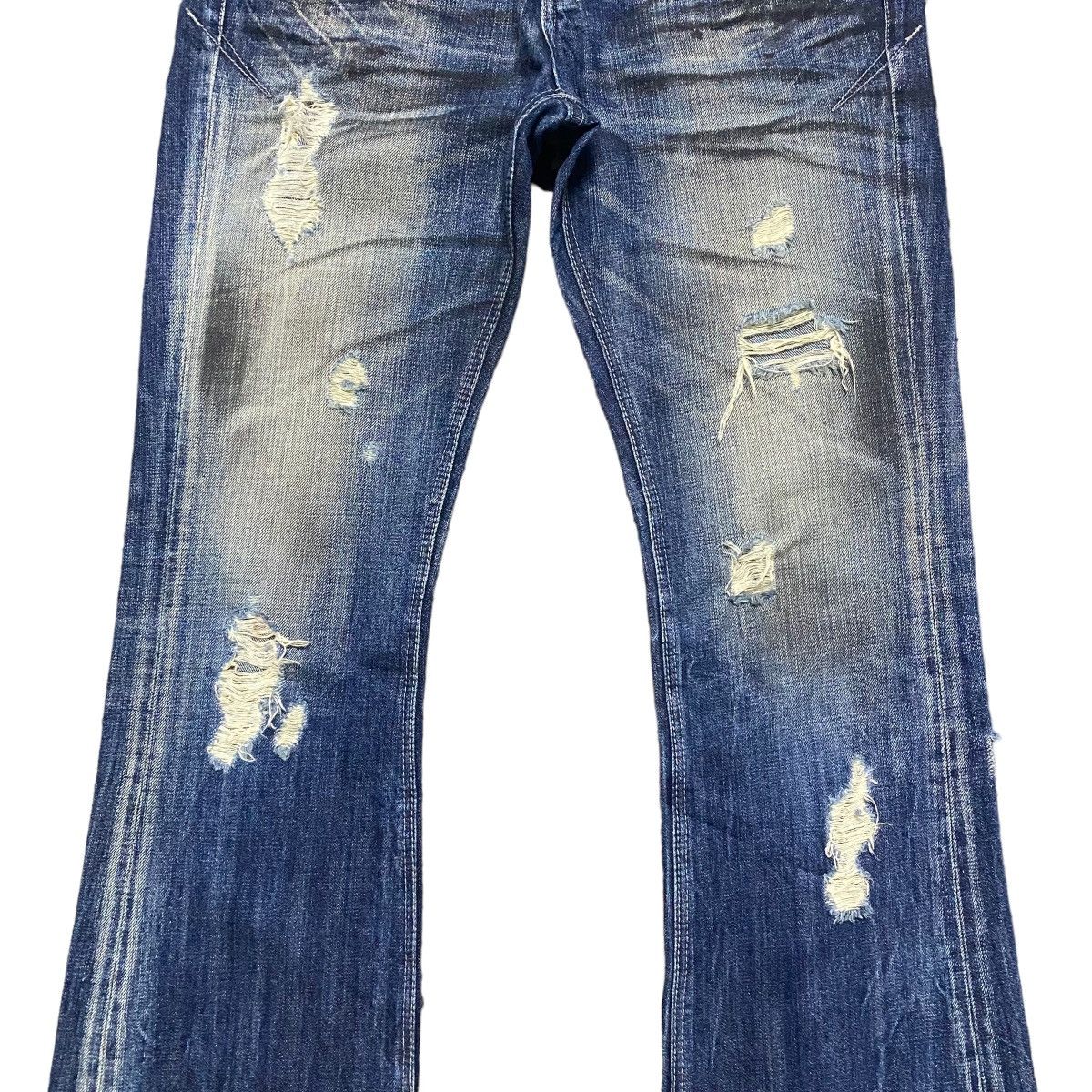 GOSTAR DE FUGA Fuga Denim Mud Oil Stained Flare Jeans Size US 31 - 7 Thumbnail