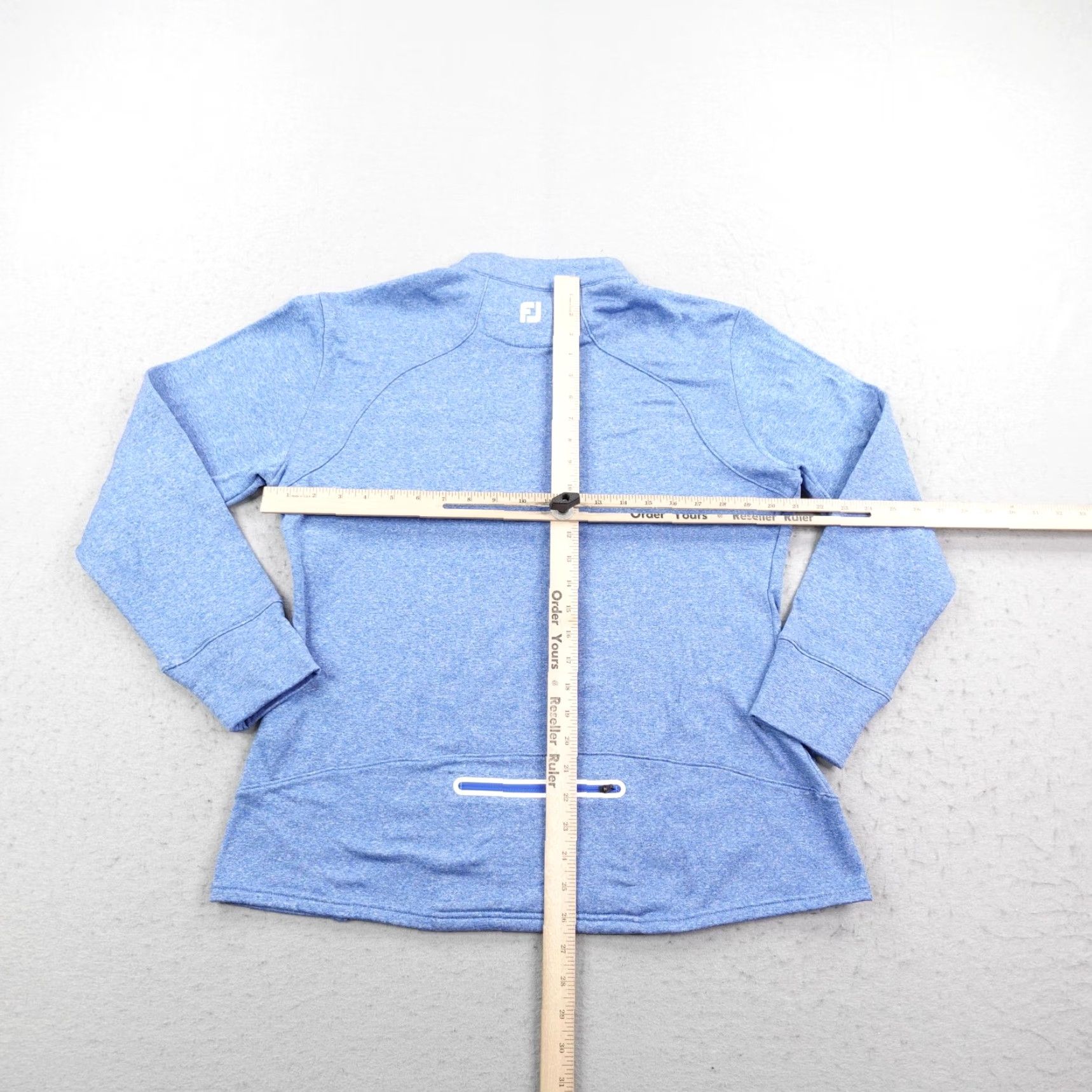 Footjoy FootJoy Sweater Womens Large Blue 1/4 Zip Royal Hawaiian Fleece Golf Pullover Size L / US 10 / IT 46 - 5 Thumbnail