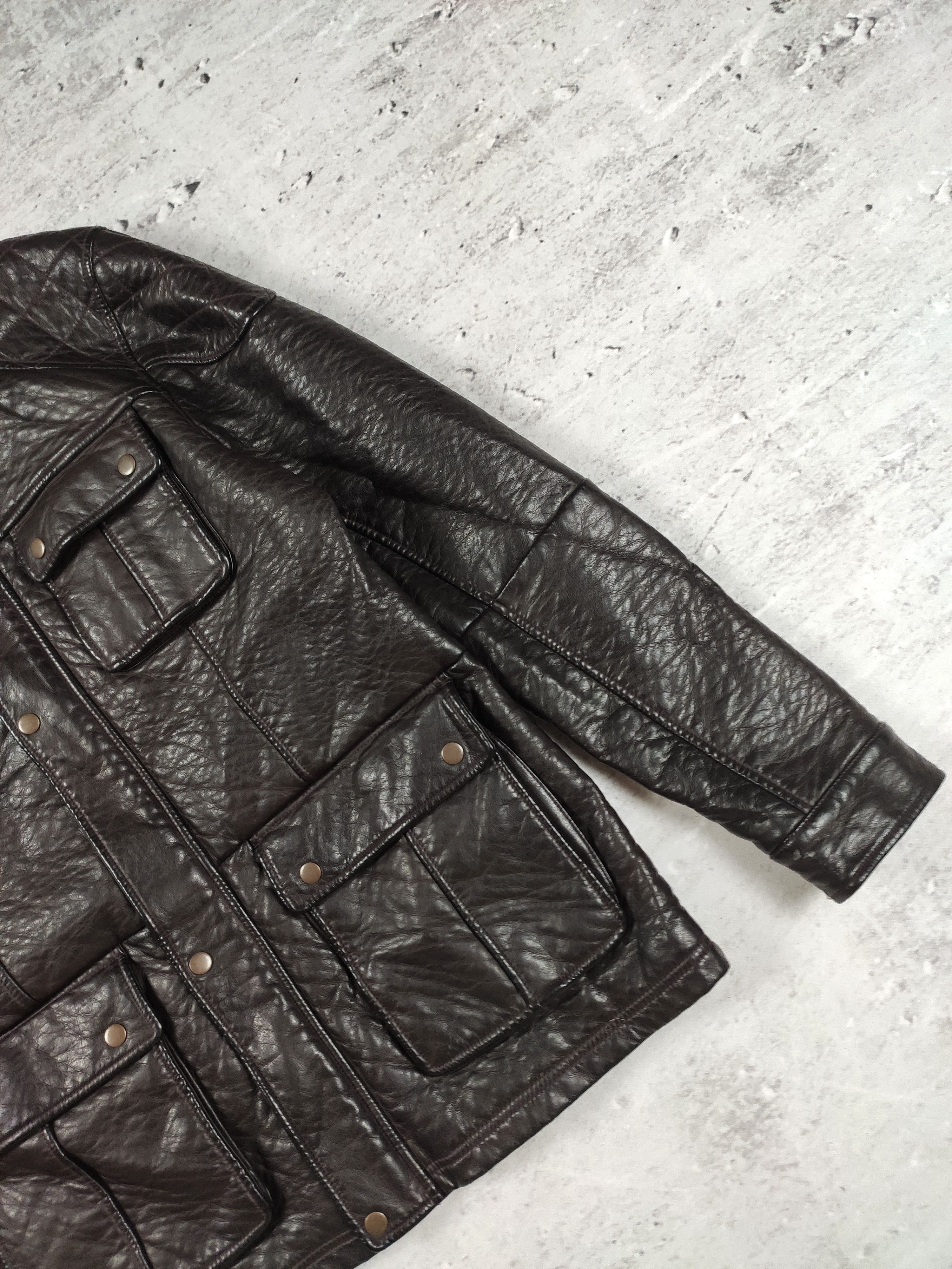 Vintage Avant garde leather men jacket opium cyber drain Size US L / EU 52-54 / 3 - 3 Thumbnail