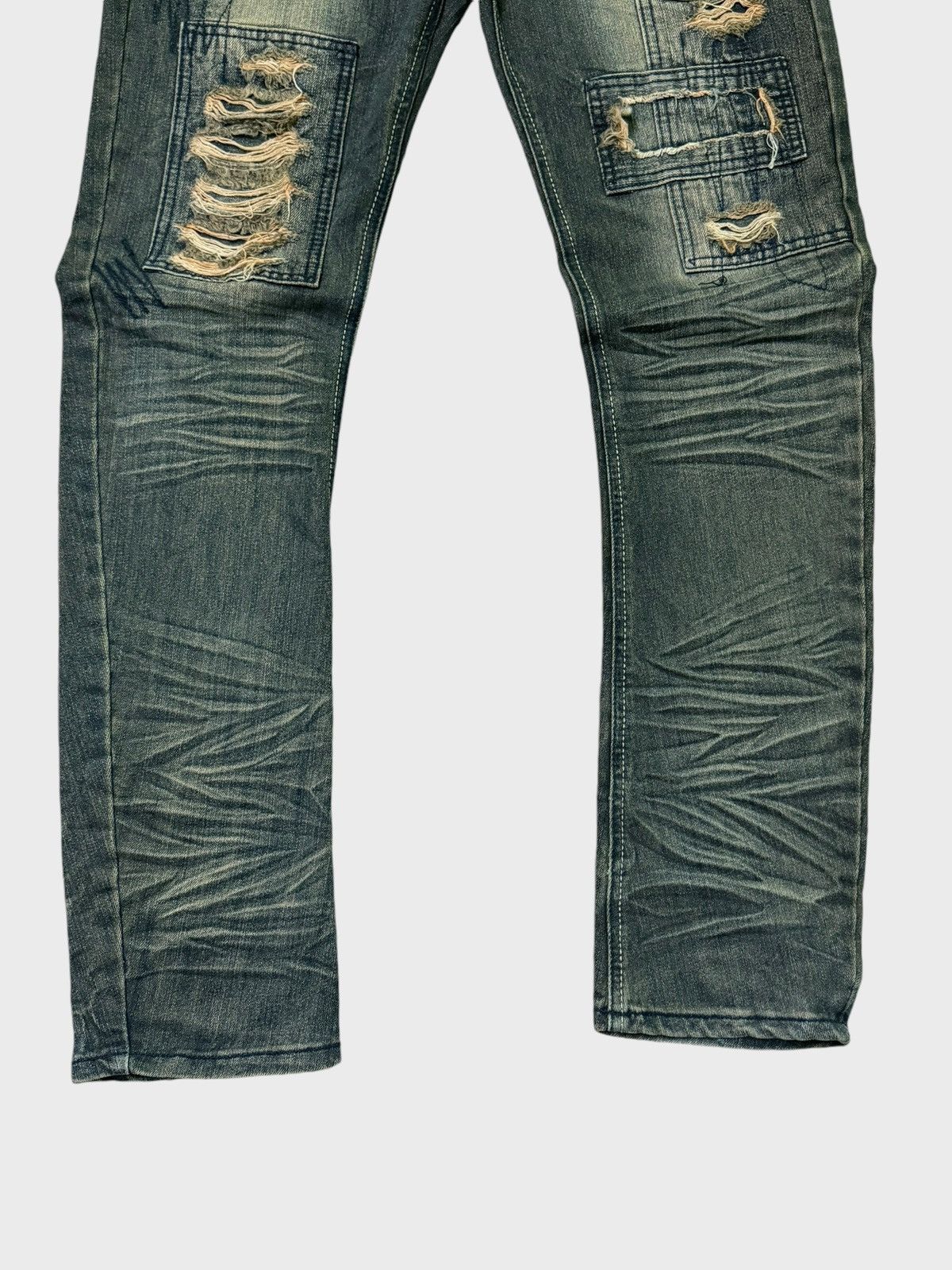 Hysteric Glamour × If Six Was Nine × Le Grande Bleu (L.G.B.) A.S Jeans Patches Mud Clawn Mark Denim Pants Size US 29 - 6 Thumbnail