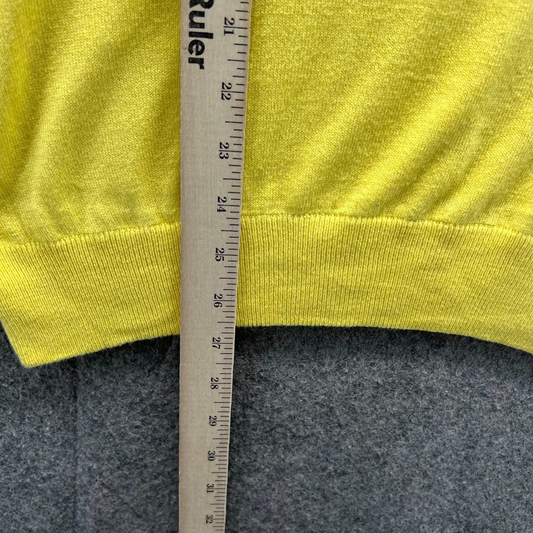 Vintage Graham Luxe Pullover Sweater Men M Yellow Embroidered Zipper Mock Neck Knit Cotton Long Sleeve Water: None Size US M / EU 48-50 / 2 - 4 Thumbnail