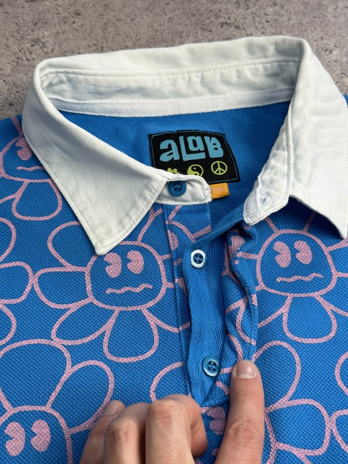 A.LAB × Vintage Vintage A Lab Skateboarding Rugby Long Sleeve Smile Logo Size US L / EU 52-54 / 3 - 11 Thumbnail