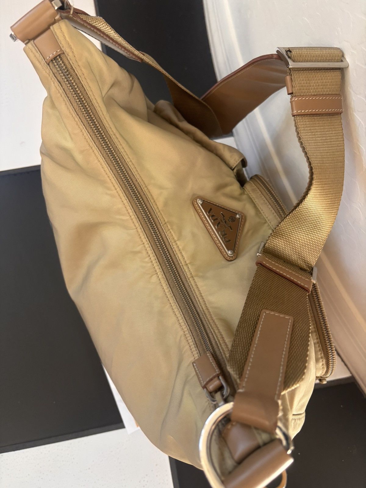 Prada PRADA beige nylon shoulder bag Size ONE SIZE - 5 Thumbnail